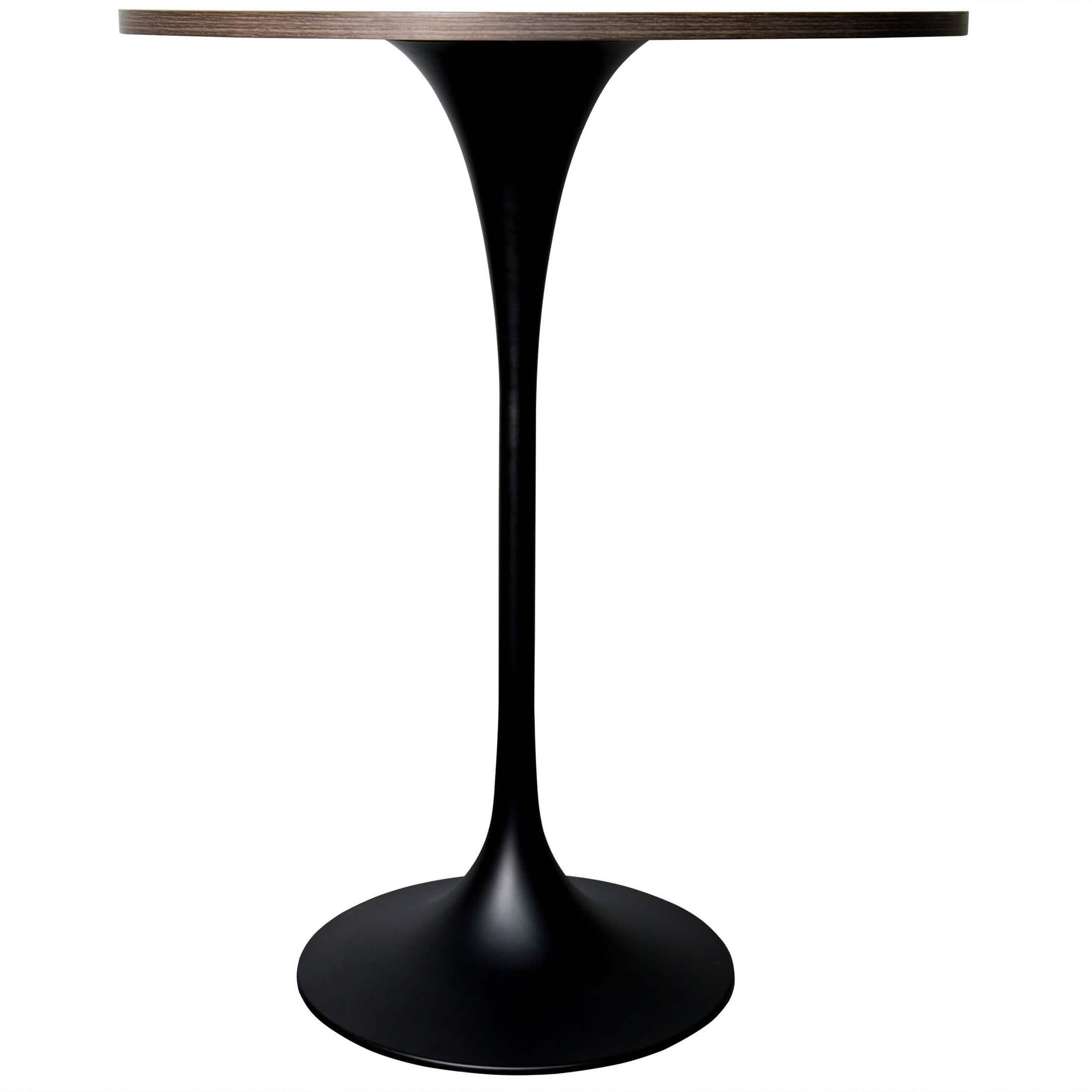 Verve Bar Height Dining Table with Round MDF/Sintered Stone/Resin Top & Black Stainless Steel Base
