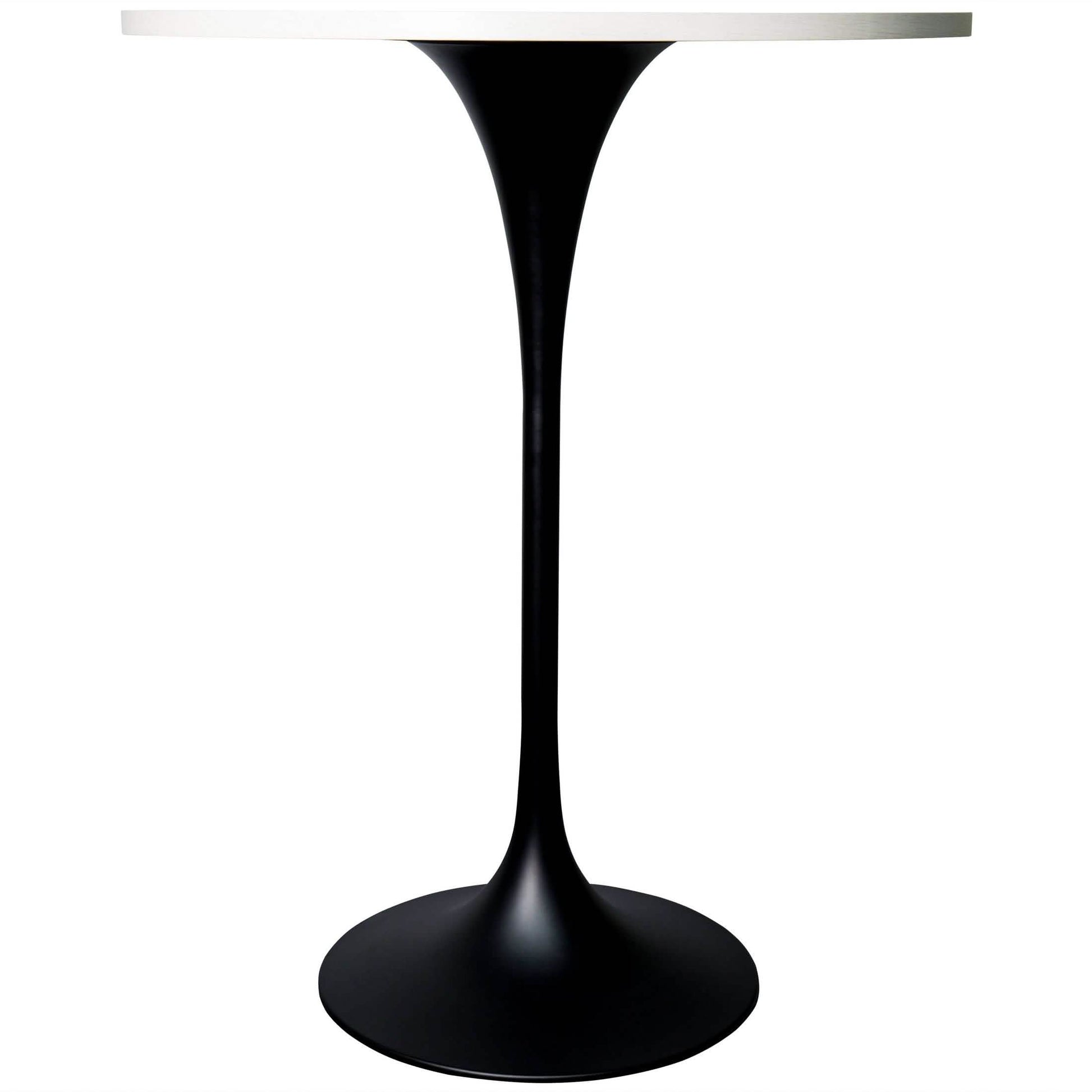Verve Bar Height Dining Table with Round MDF/Sintered Stone/Resin Top & Black Stainless Steel Base
