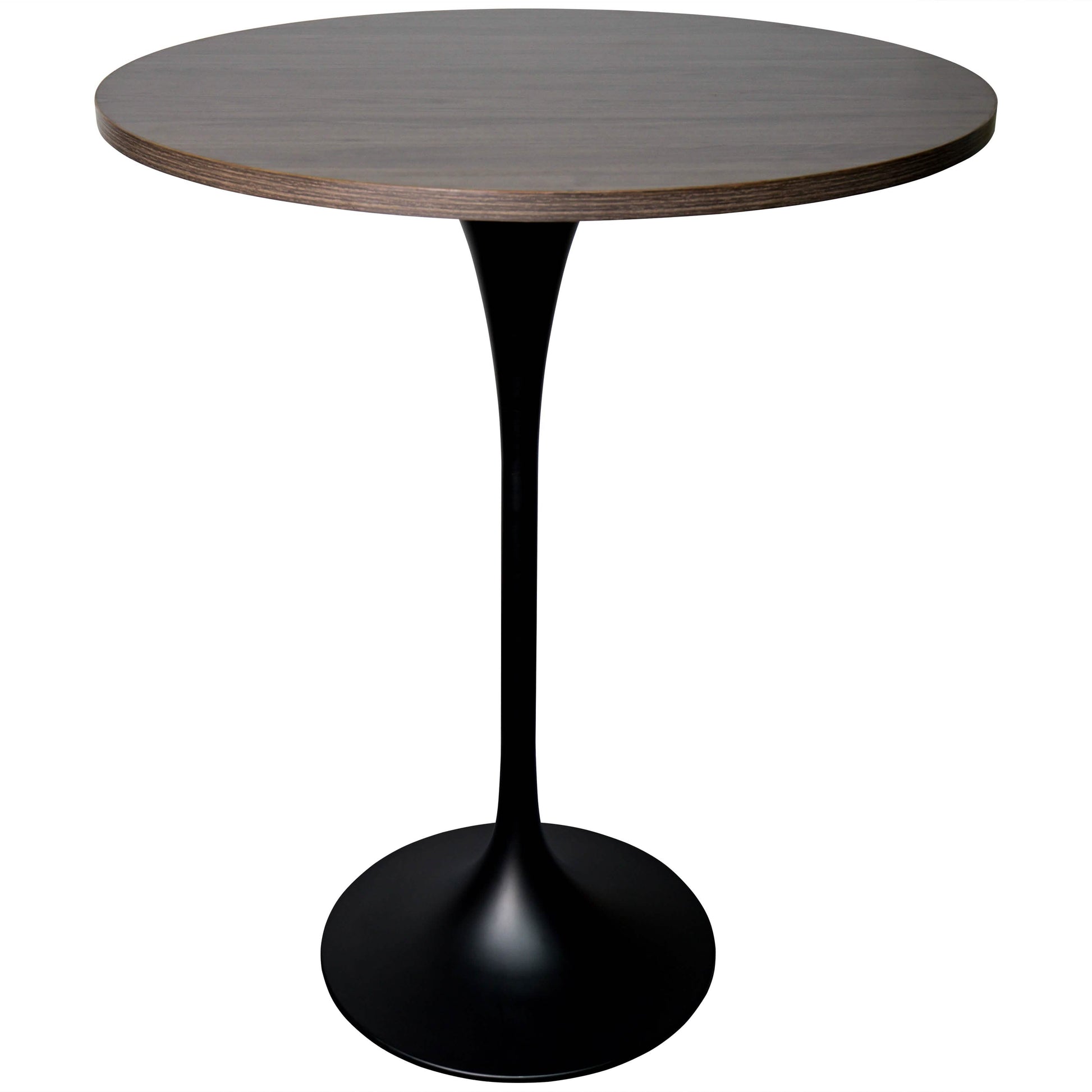 Verve Bar Height Dining Table with Round MDF/Sintered Stone/Resin Top & Black Stainless Steel Base