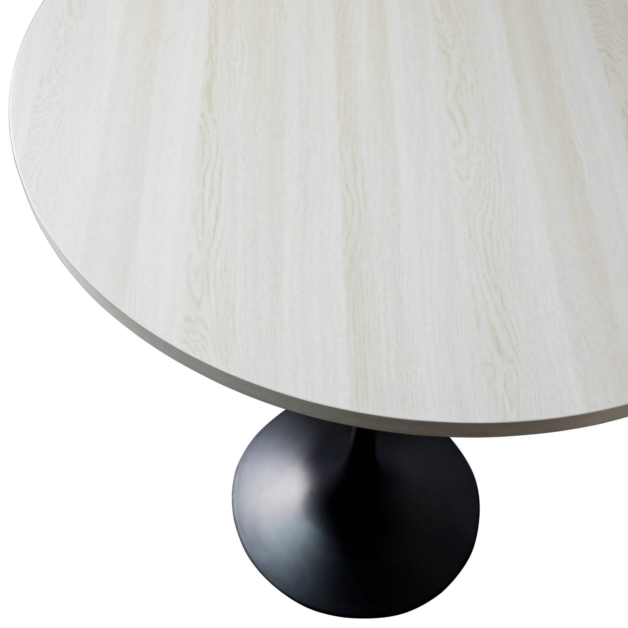 Verve Bar Height Dining Table with Round MDF/Sintered Stone/Resin Top & Black Stainless Steel Base