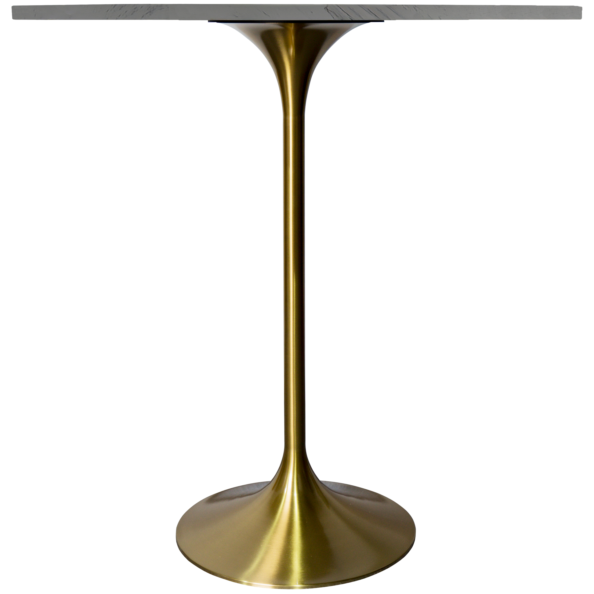 Verve Bar Height Dining Table with Round MDF/Sintered Stone/Resin Top & Gold Stainless Steel Base