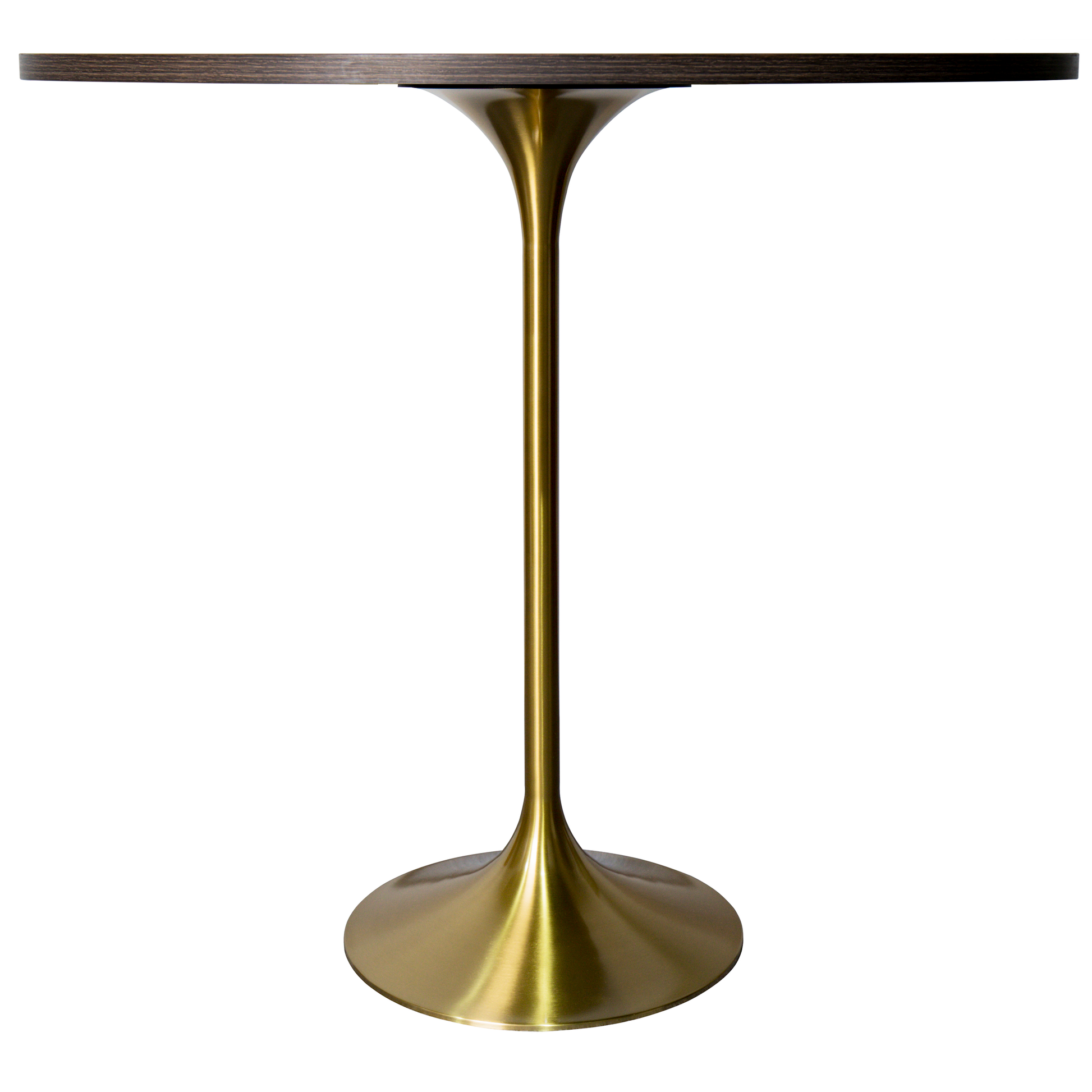 Verve Bar Height Dining Table with Round MDF/Sintered Stone/Resin Top & Gold Stainless Steel Base