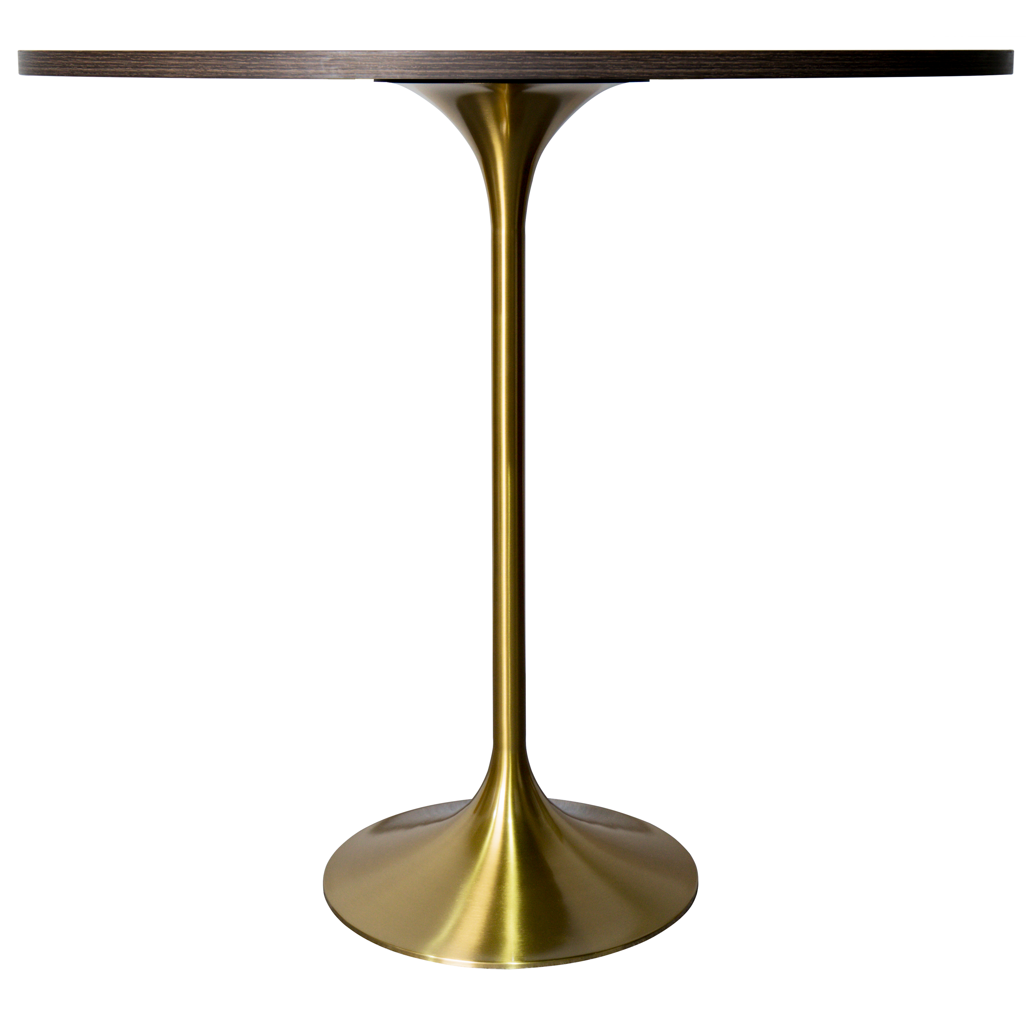 Verve Bar Height Dining Table with Round MDF/Sintered Stone/Resin Top & Gold Stainless Steel Base