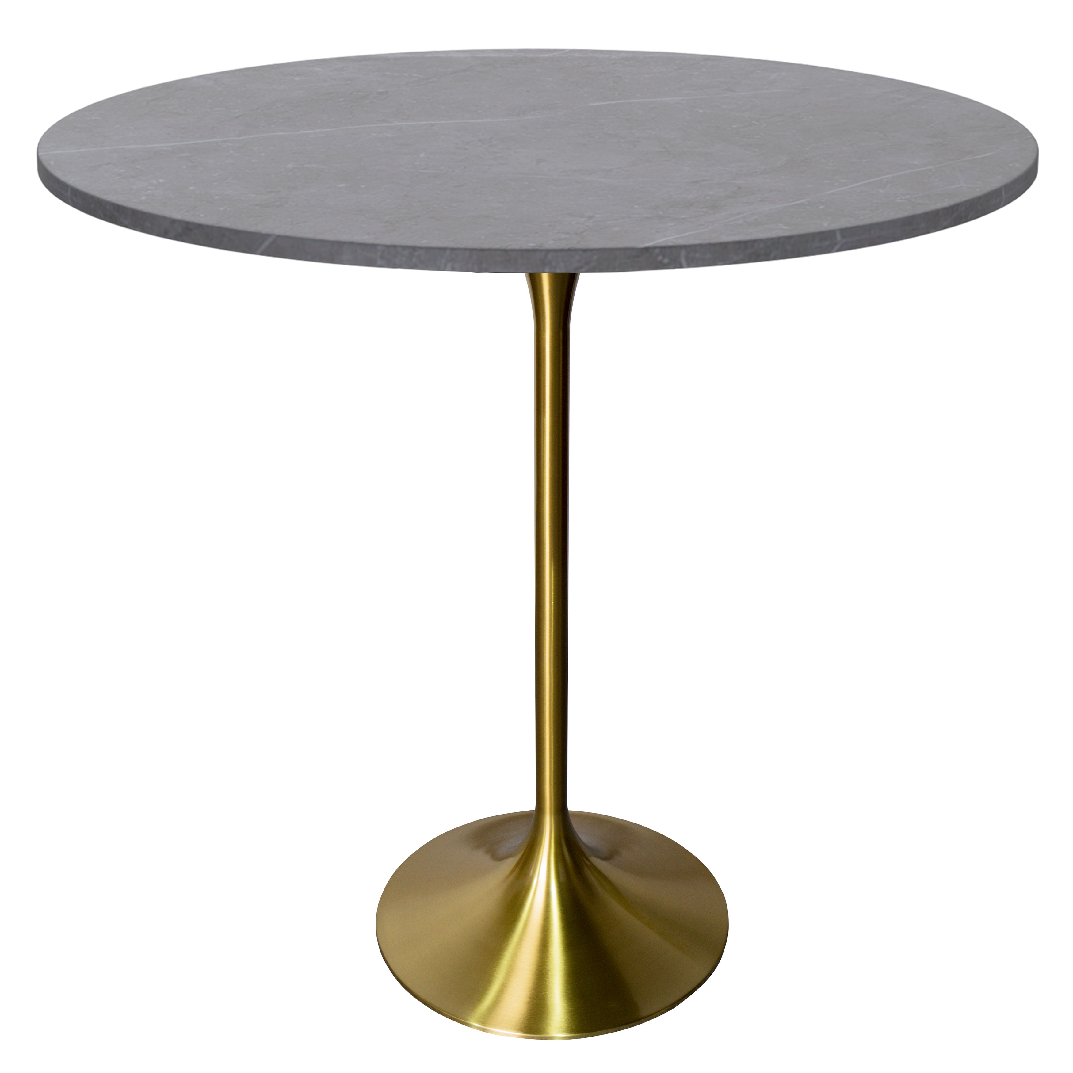 Verve Bar Height Dining Table with Round MDF/Sintered Stone/Resin Top & Gold Stainless Steel Base