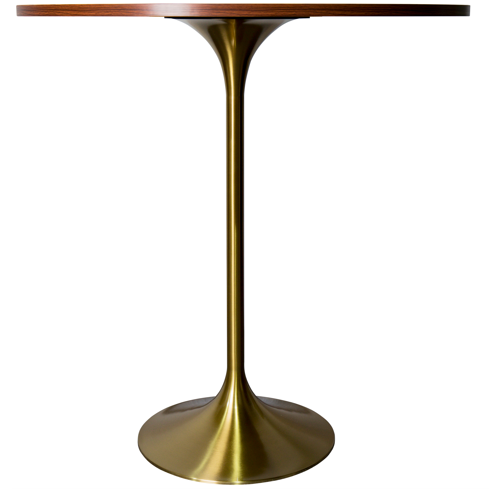 Verve Bar Height Dining Table with Round MDF/Sintered Stone/Resin Top & Gold Stainless Steel Base