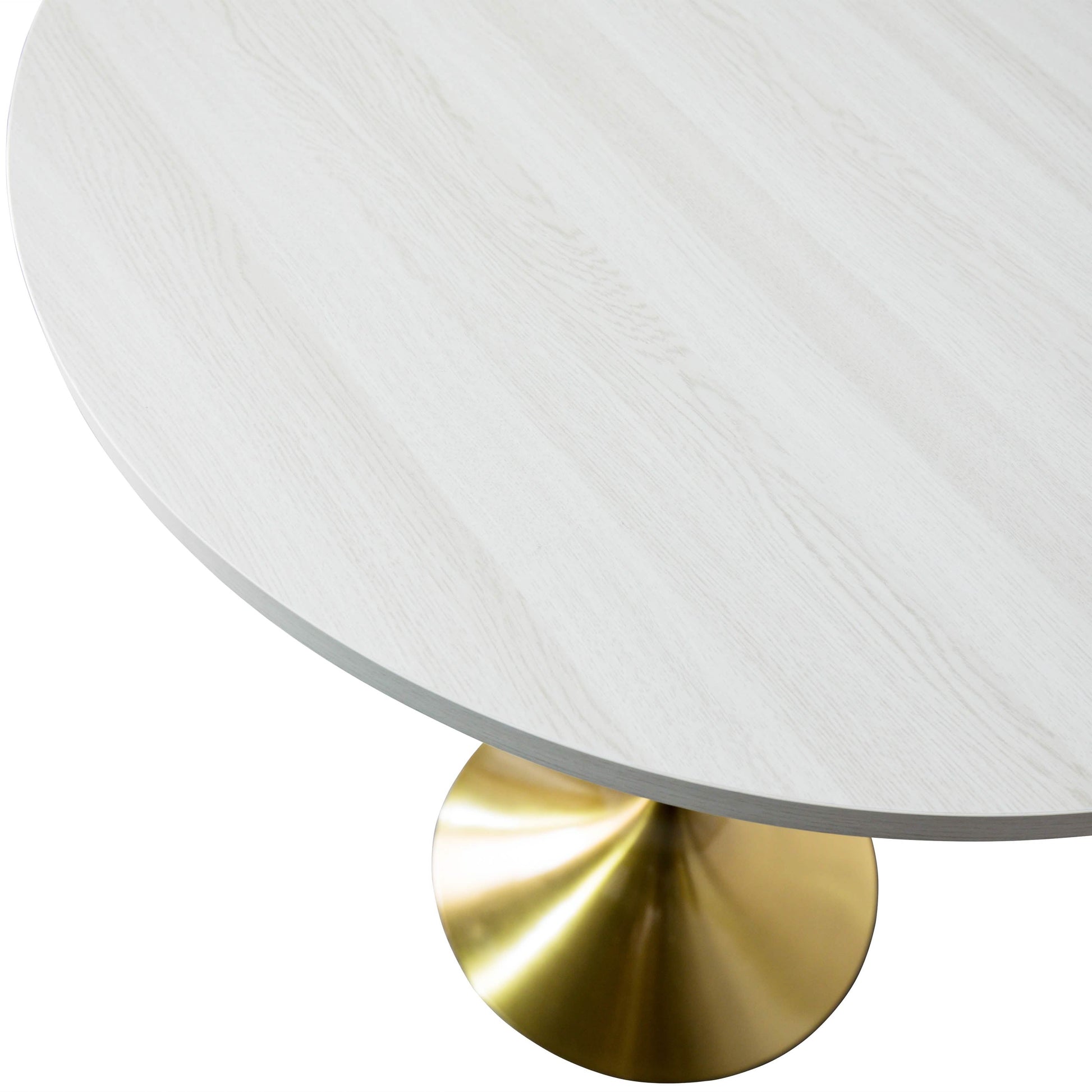 Verve Bar Height Dining Table with Round MDF/Sintered Stone/Resin Top & Gold Stainless Steel Base