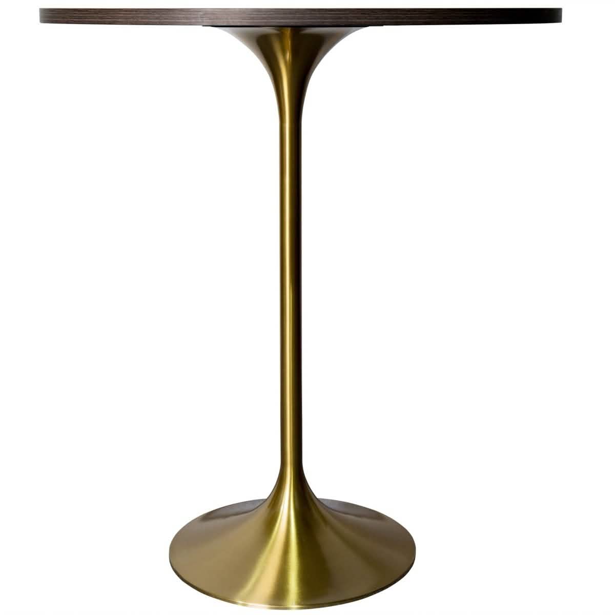 Verve Bar Height Dining Table with Round MDF/Sintered Stone/Resin Top & Gold Stainless Steel Base