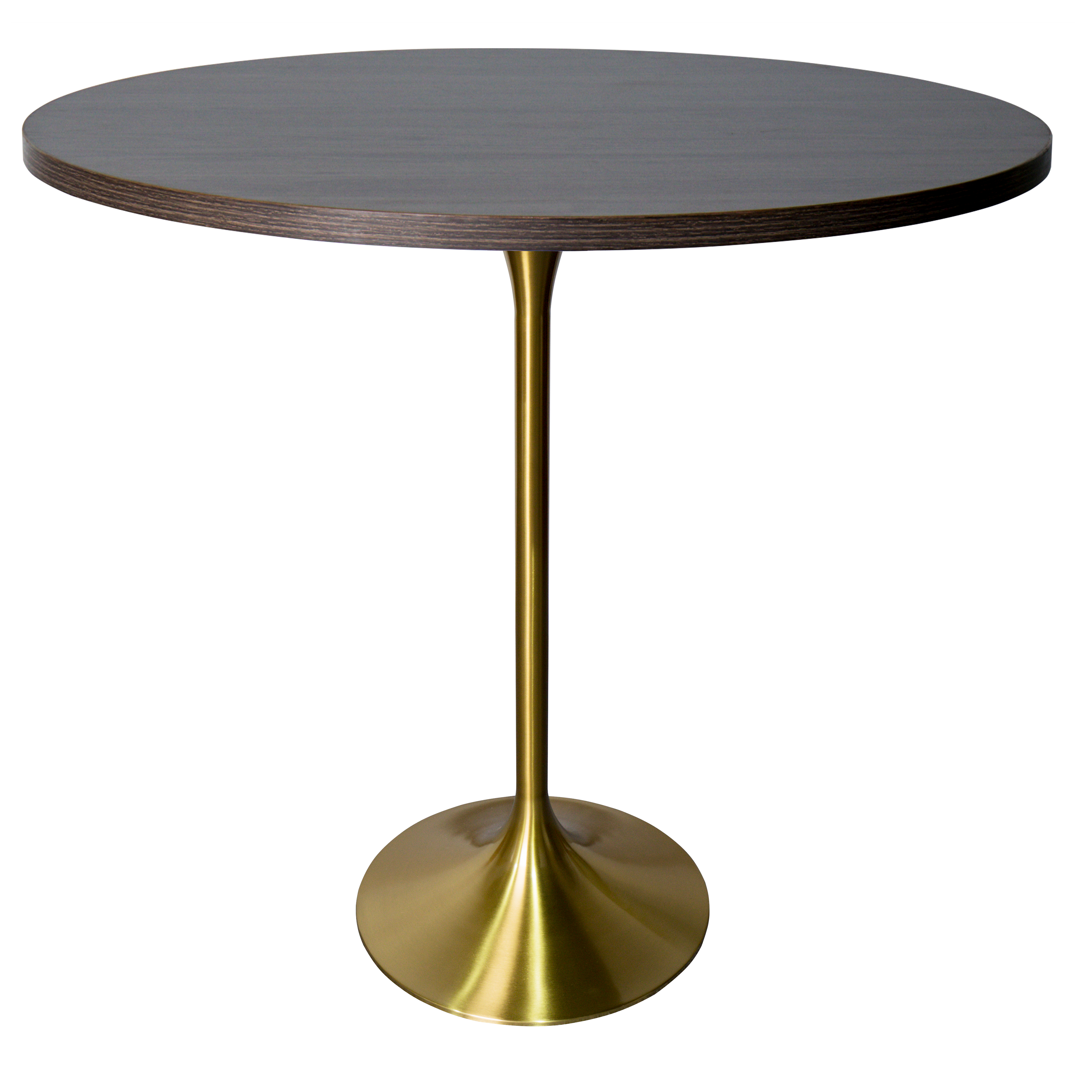 Verve Bar Height Dining Table with Round MDF/Sintered Stone/Resin Top & Gold Stainless Steel Base