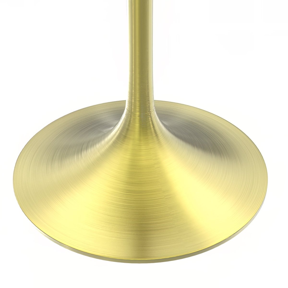 Verve Collection 24"Square Dining Table, Black/White/Brushed Gold Base with MDF Top 27 Inch Brushed Gold Marbled White Resin Dining Table Leisuremod