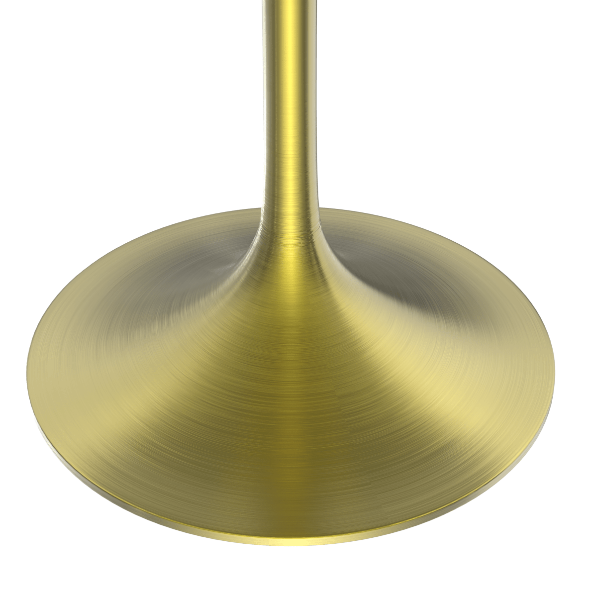 Verve Round Dining Table with MDF/Sintered Stone/Resin Tabletop in Gold Stainless Steel Pedestal Base
