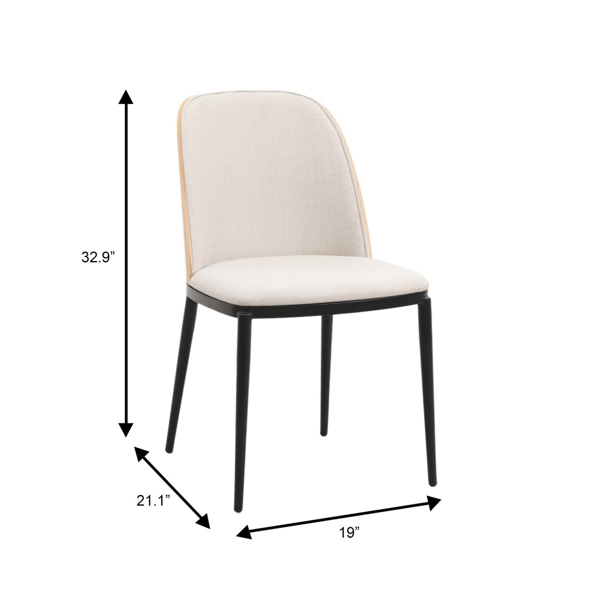 Voren 7 - Piece Dining Set with 55" Rectangular Dining Table in Black Glass Top and 6 Leather/Velvet/Suede Fabric Dining Chairs