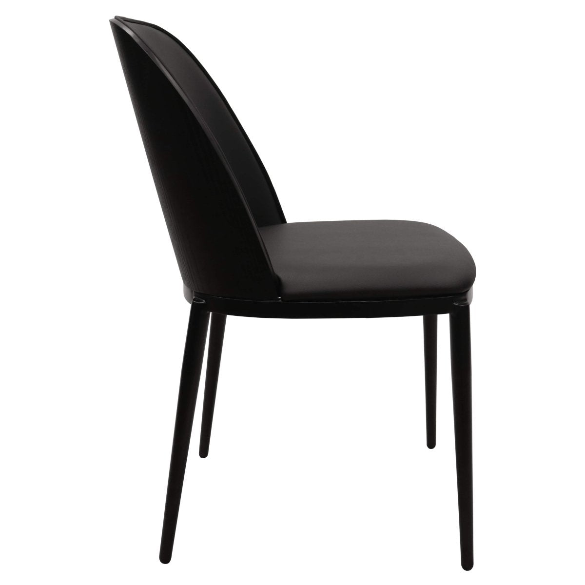 Voren 7 - Piece Dining Set with 55" Rectangular Dining Table in Black Glass Top and 6 Leather/Velvet/Suede Fabric Dining Chairs