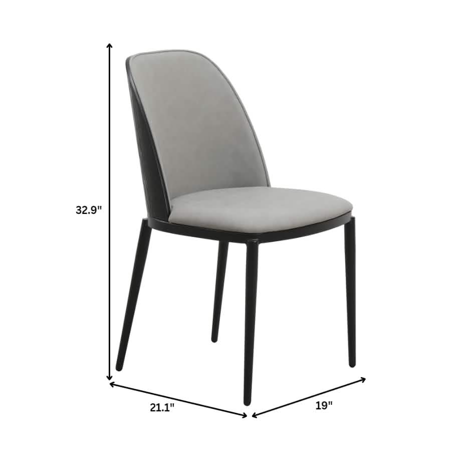 Voren 7 - Piece Dining Set with 55" Rectangular Dining Table in Black Glass Top and 6 Leather/Velvet/Suede Fabric Dining Chairs
