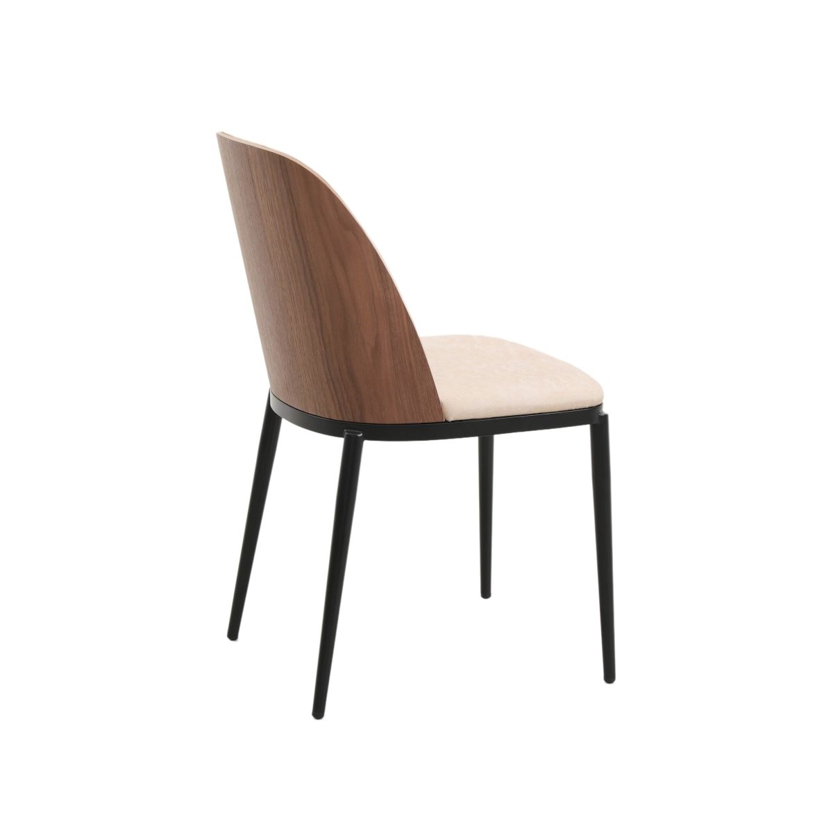 Voren 7 - Piece Dining Set with 55" Rectangular Dining Table in Black Glass Top and 6 Leather/Velvet/Suede Fabric Dining Chairs