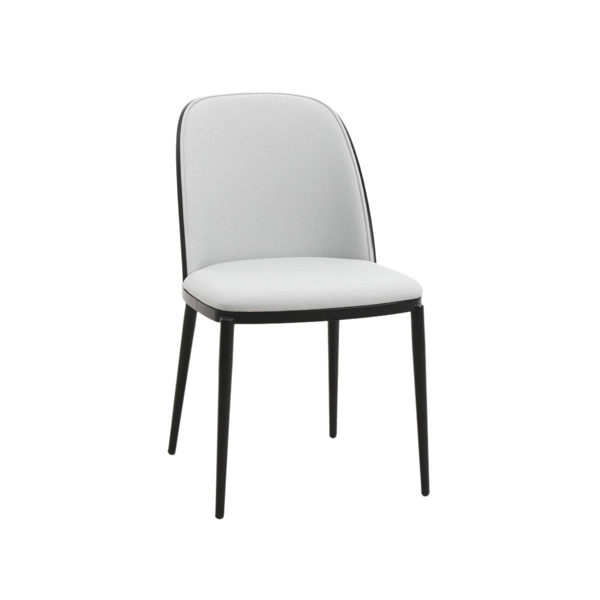Voren 7 - Piece Dining Set with 55" Rectangular Dining Table in Deep Grey Sintered Stone and 6 Leather/Velvet/Suede Fabric Dining Chairs