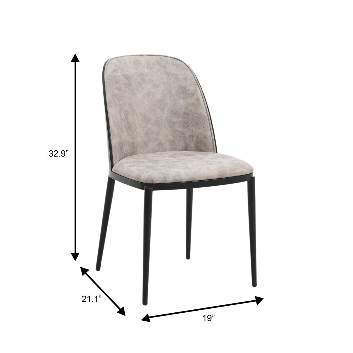 Voren 7 - Piece Dining Set with 55" Rectangular Dining Table in Deep Grey Sintered Stone and 6 Leather/Velvet/Suede Fabric Dining Chairs