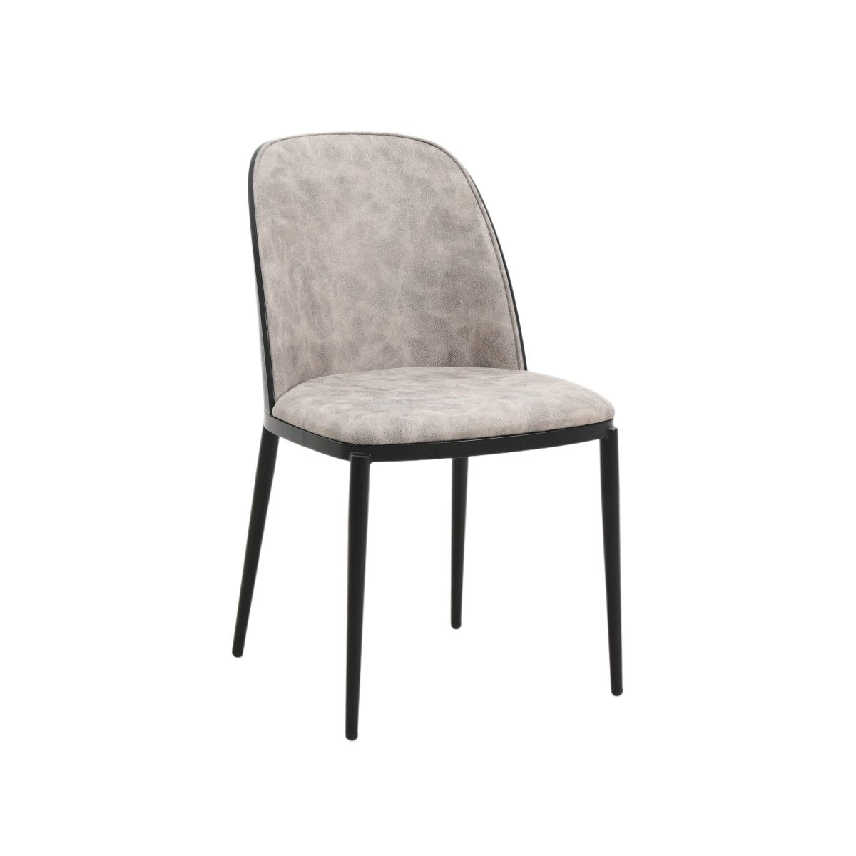 Voren 7 - Piece Dining Set with 55" Rectangular Dining Table in Deep Grey Sintered Stone and 6 Leather/Velvet/Suede Fabric Dining Chairs