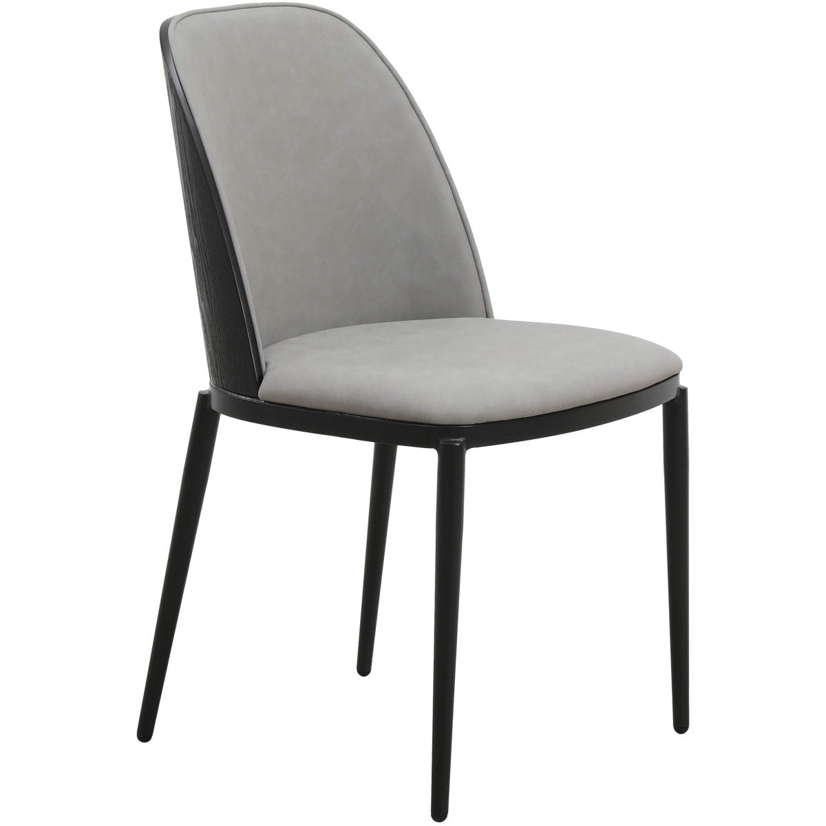 Voren 7 - Piece Dining Set with 55" Rectangular Dining Table in Deep Grey Sintered Stone and 6 Leather/Velvet/Suede Fabric Dining Chairs