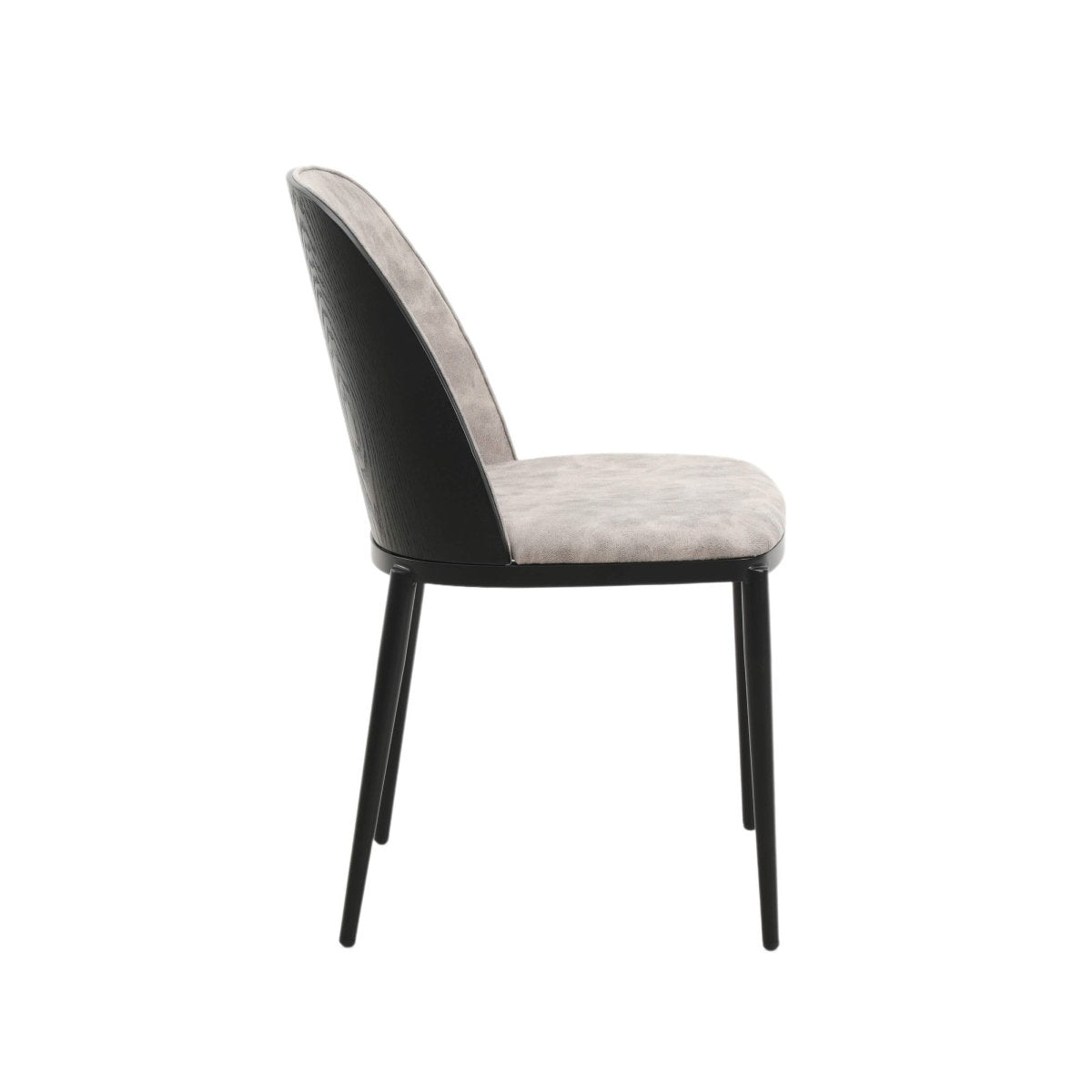 Voren 7 - Piece Dining Set with 55" Rectangular Dining Table in Deep Grey Sintered Stone and 6 Leather/Velvet/Suede Fabric Dining Chairs