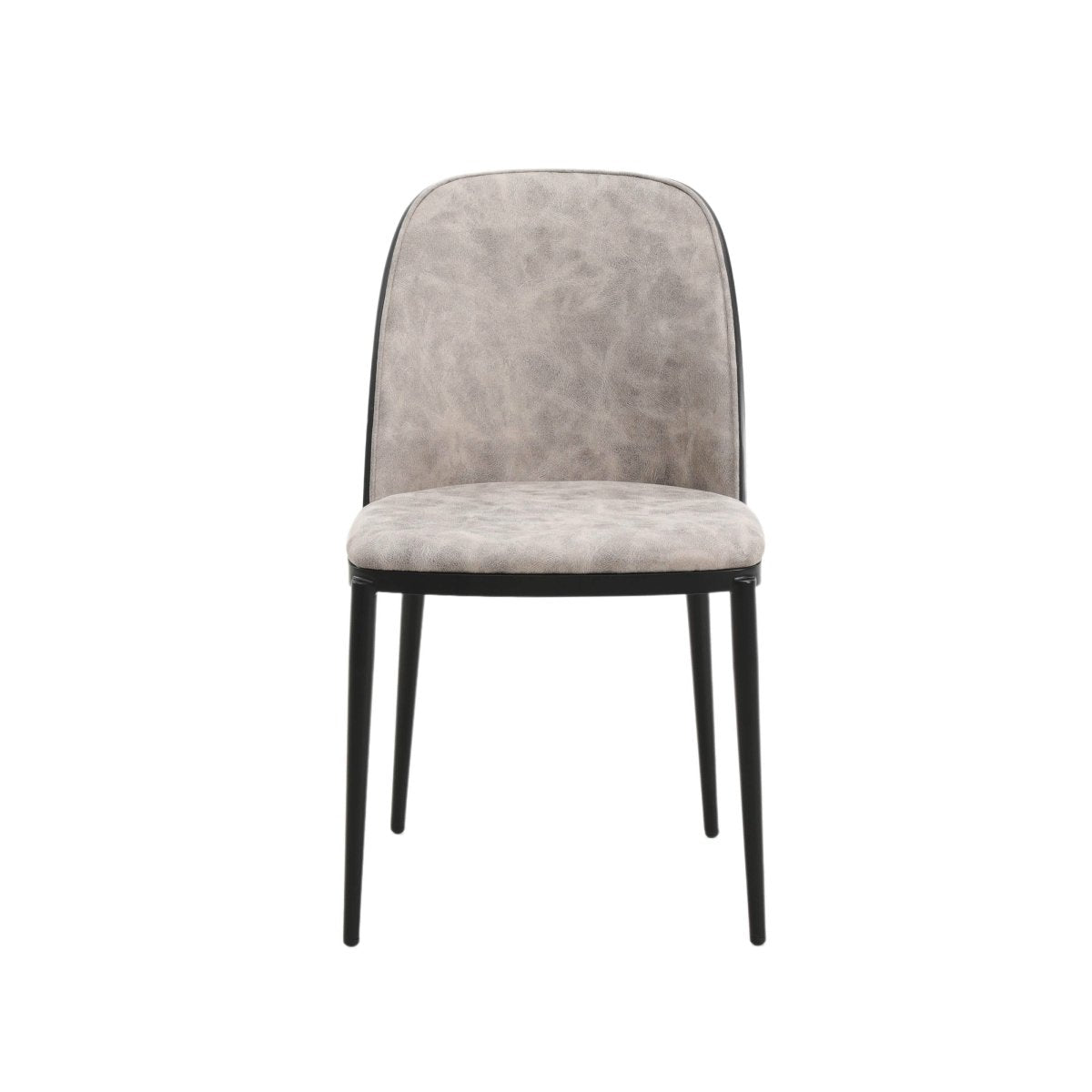 Voren 7 - Piece Dining Set with 55" Rectangular Dining Table in Deep Grey Sintered Stone and 6 Leather/Velvet/Suede Fabric Dining Chairs