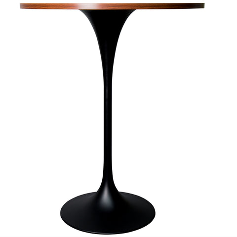 Verve Bar Height Dining Table with Round MDF, Sintered Stone, or Resin Top & Black Stainless Steel Base