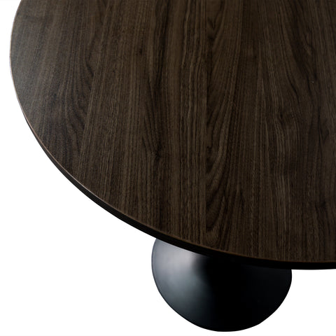 Verve Bar Height Dining Table with Round MDF, Sintered Stone, or Resin Top & Black Stainless Steel Base