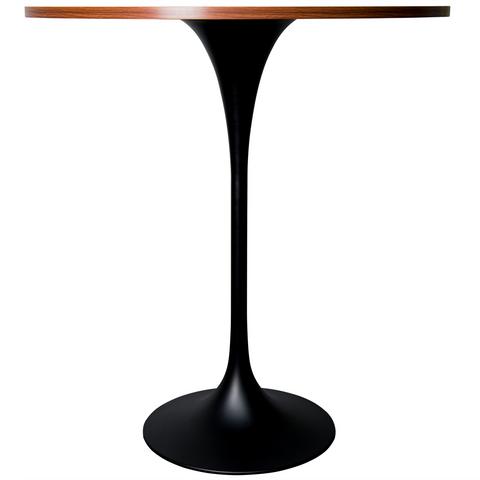 Verve Bar Height Dining Table with Round MDF, Sintered Stone, or Resin Top & Black Stainless Steel Base