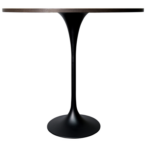 Verve Bar Height Dining Table with Round MDF, Sintered Stone, or Resin Top & Black Stainless Steel Base