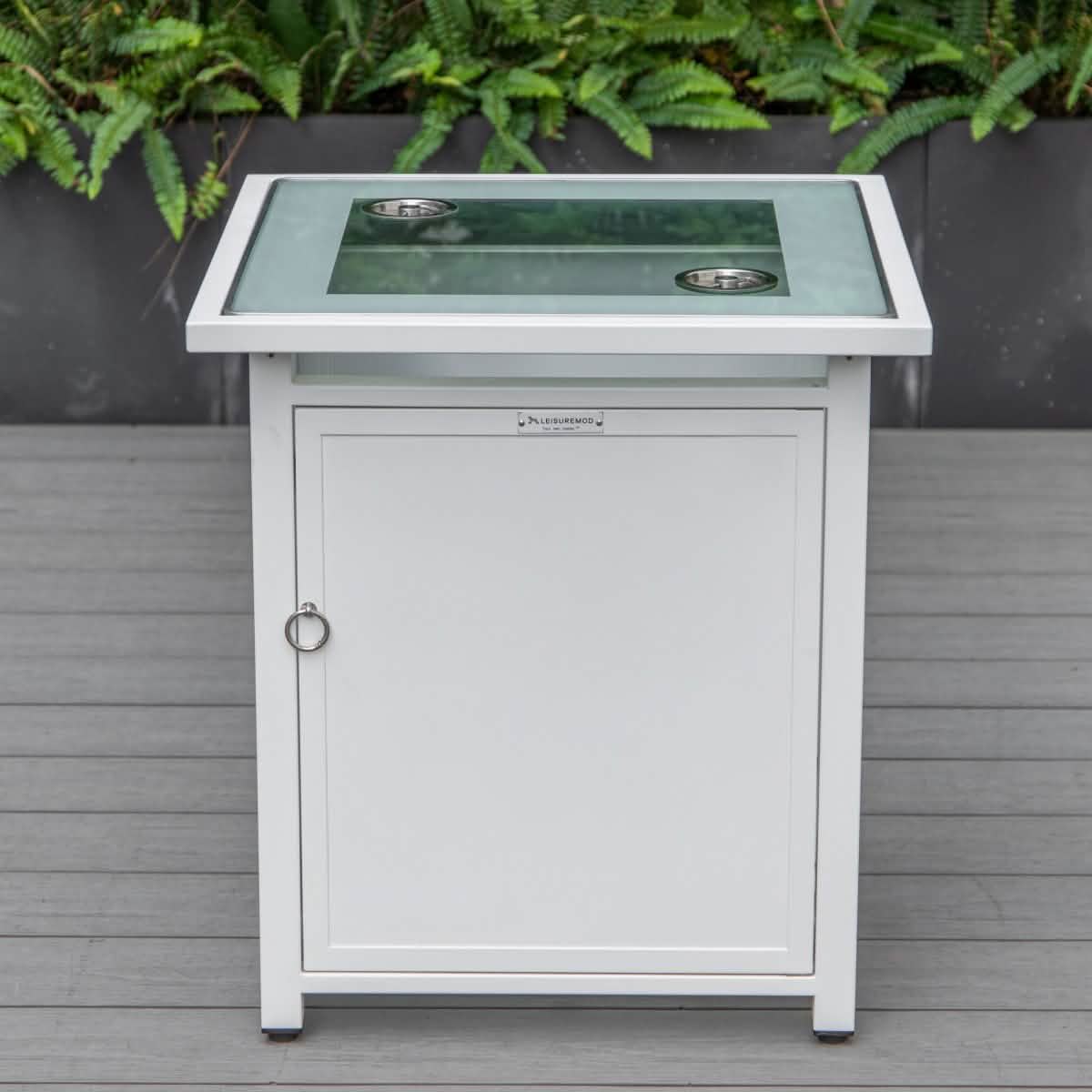 Walbrooke Aluminum Patio Conversation With Fire Pit Table & Tank Holder