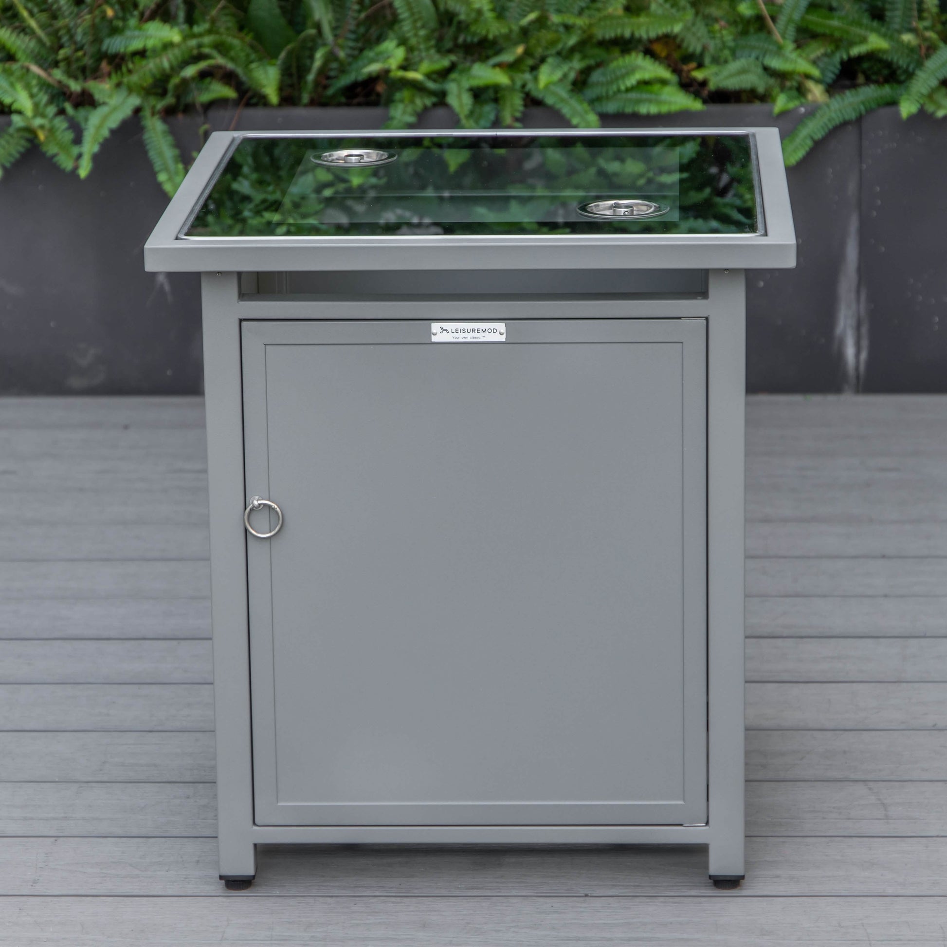 Walbrooke Aluminum Patio Conversation With Fire Pit Table & Tank Holder