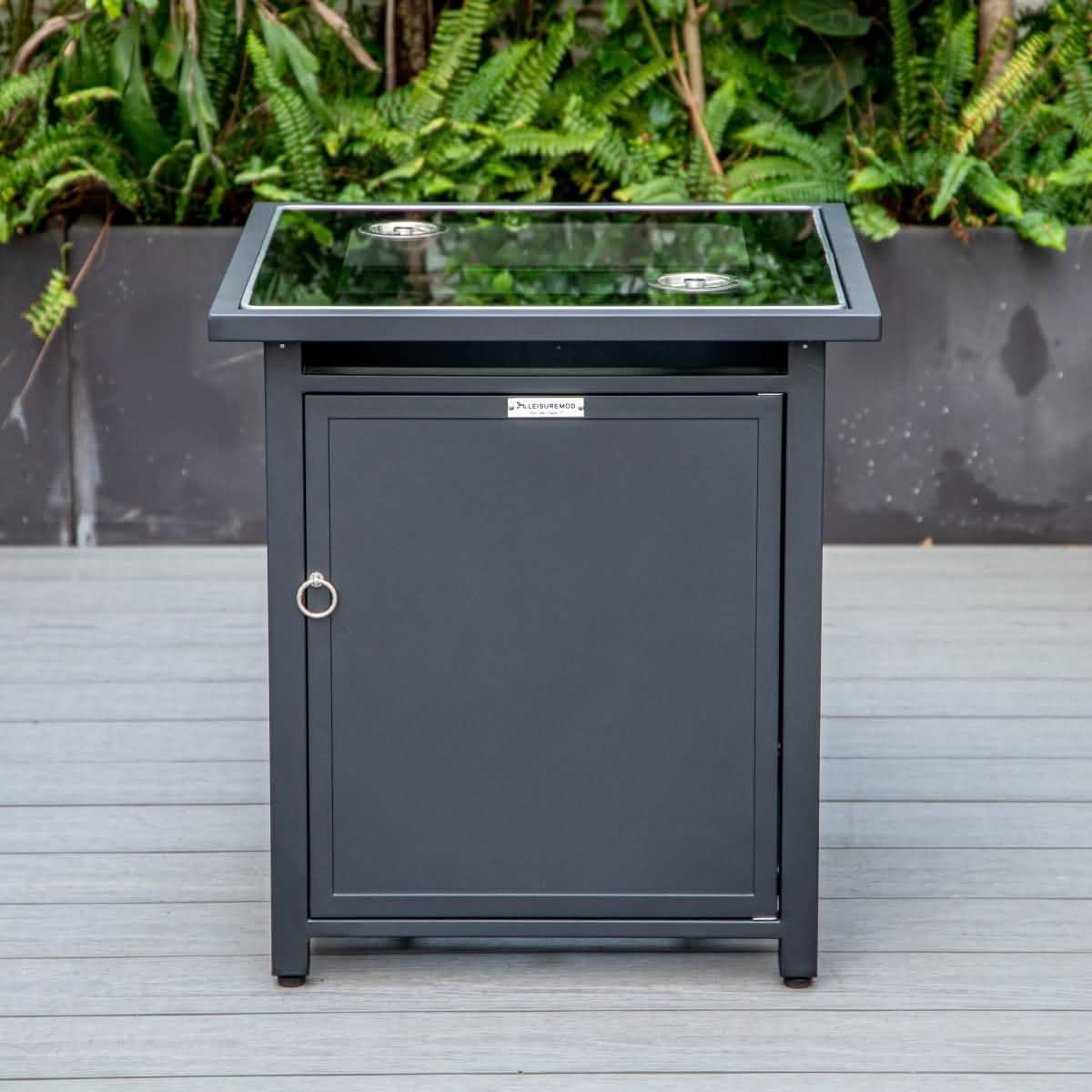 Walbrooke Aluminum Patio Conversation With Fire Pit Table & Tank Holder
