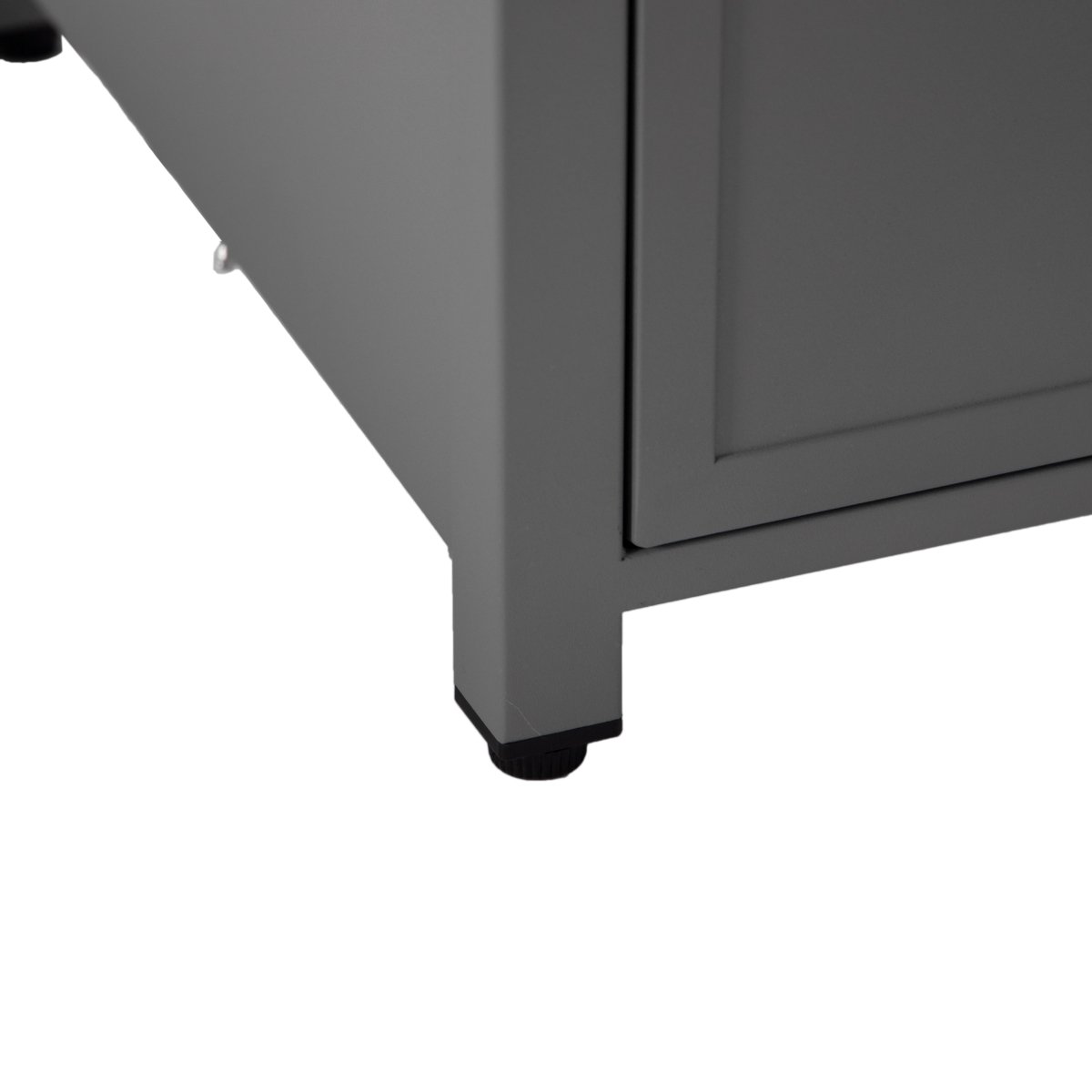 Walbrooke Modern Square Tank Holder Table with Tempered Glass Top and Powder Coated Aluminum Slats/Non Slats Design