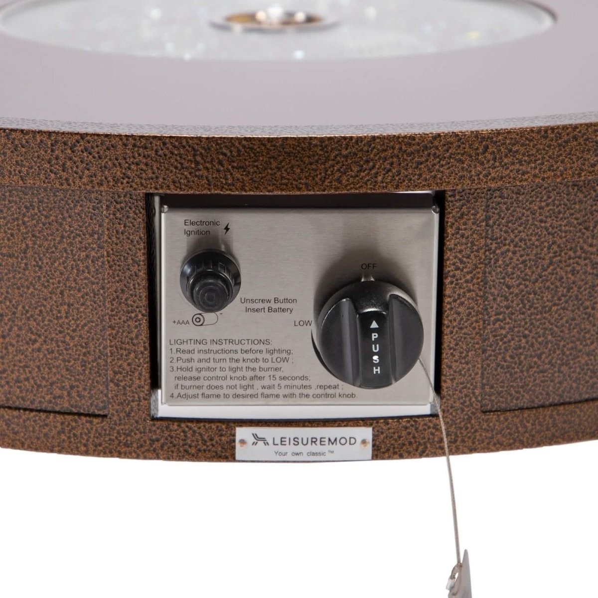 Walbrooke Outdoor Patio Round Fire Pit and Tank Holder White Fire Pits Leisuremod