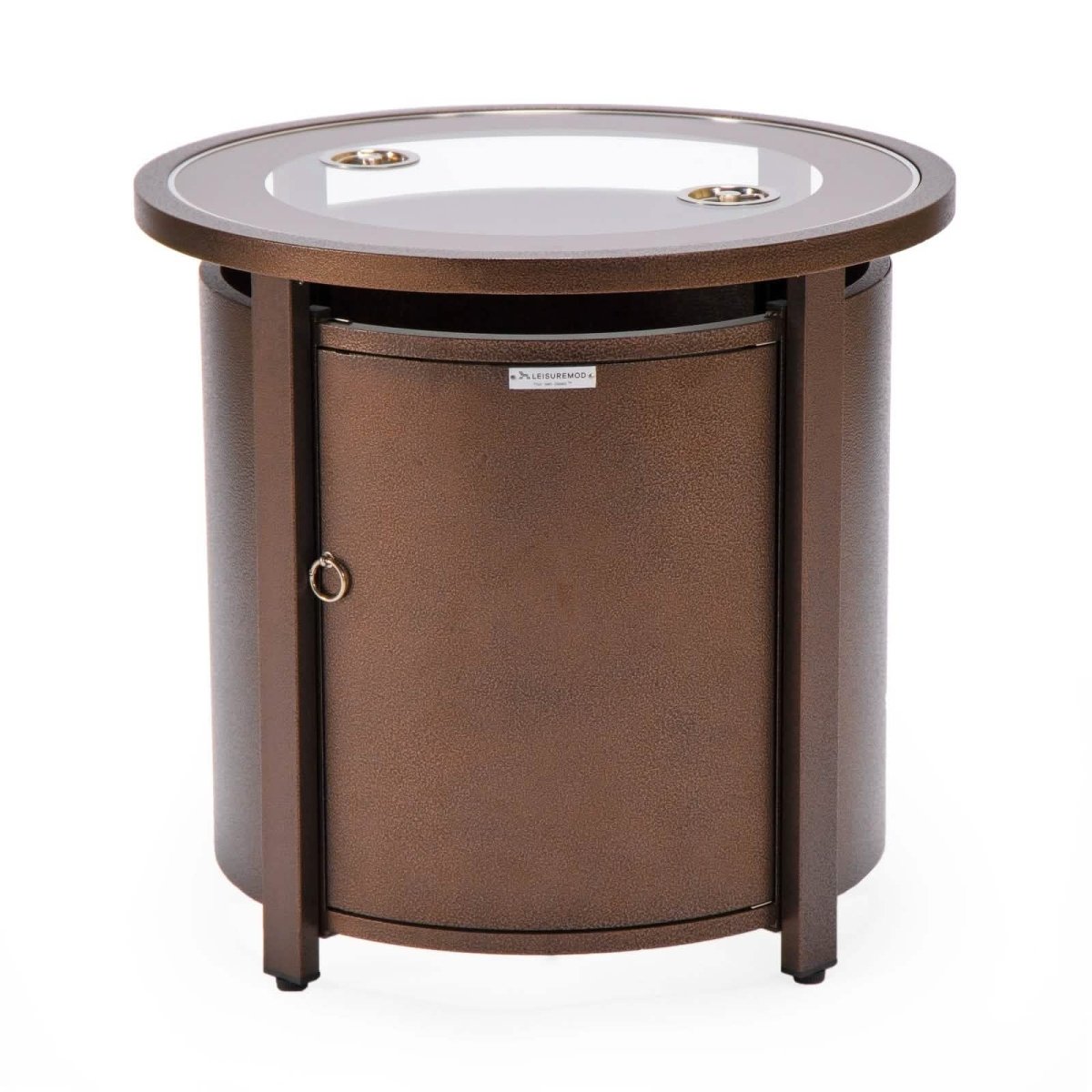 Walbrooke Outdoor Patio Round Fire Pit and Tank Holder White Fire Pits Leisuremod