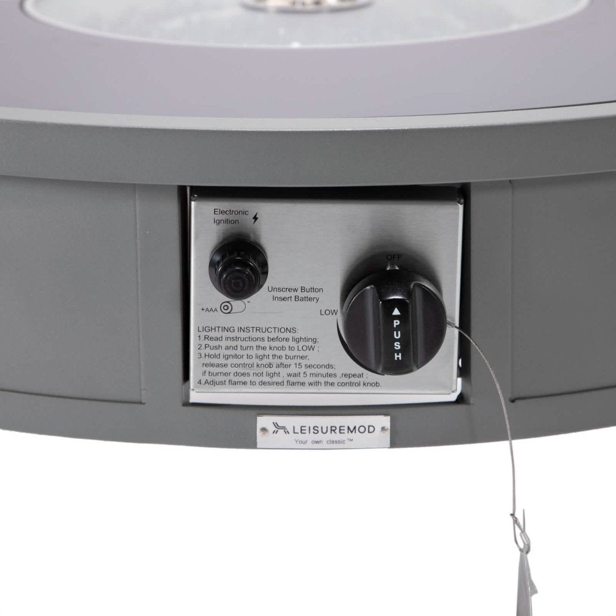 Walbrooke Outdoor Patio Round Fire Pit and Tank Holder White Fire Pits Leisuremod