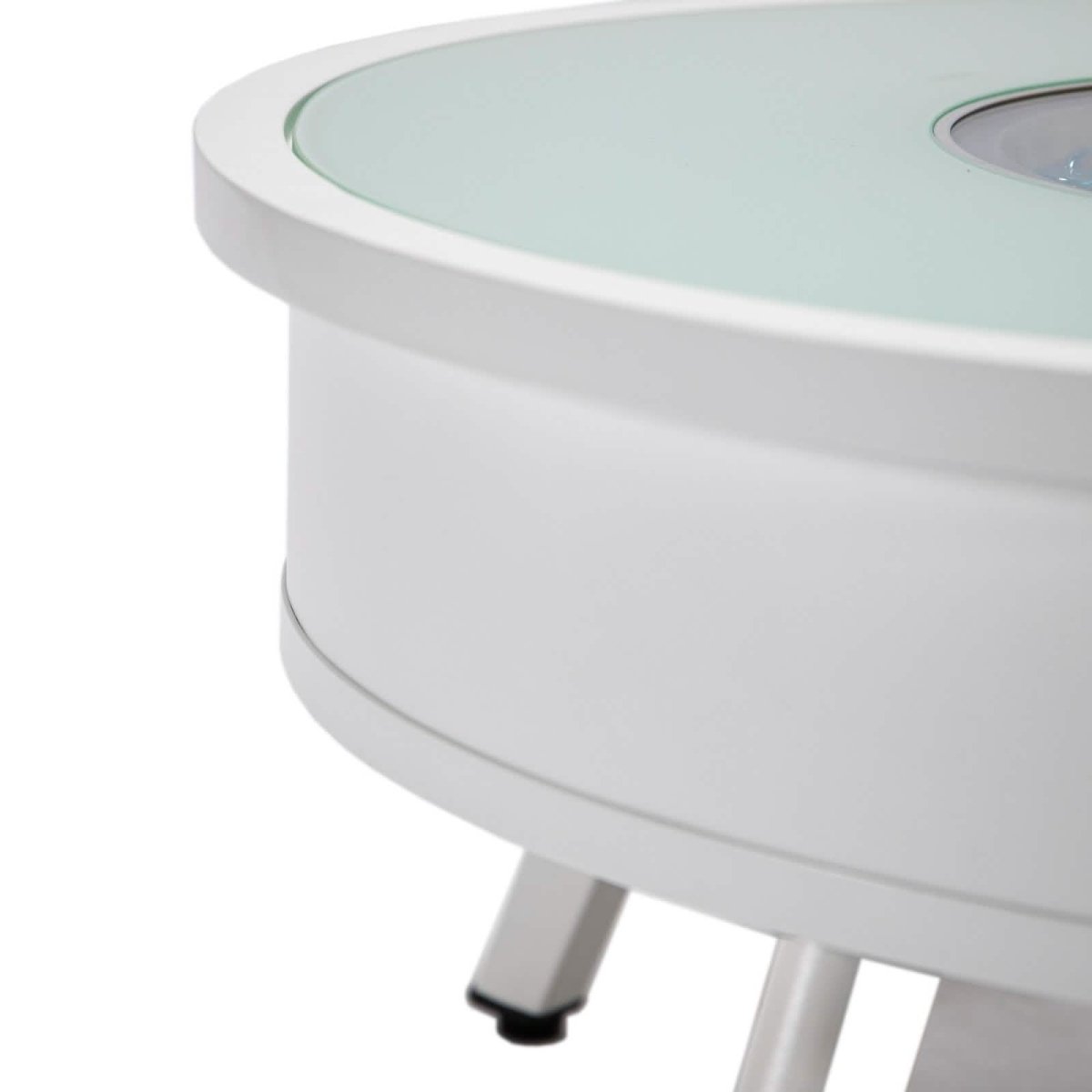 Walbrooke Outdoor Patio Round Fire Pit and Tank Holder White Fire Pits Leisuremod