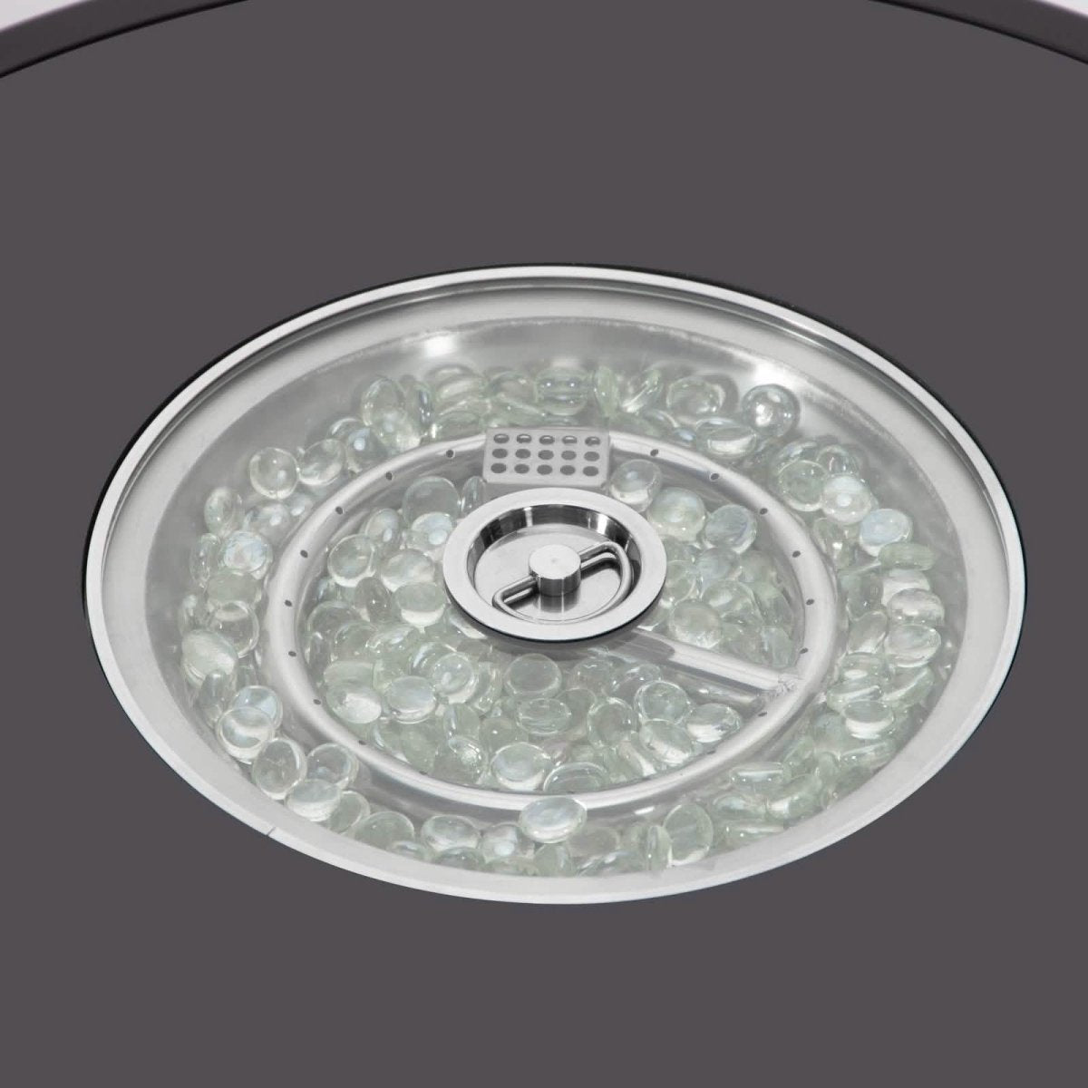 Walbrooke Outdoor Patio Round Fire Pit and Tank Holder White Fire Pits Leisuremod