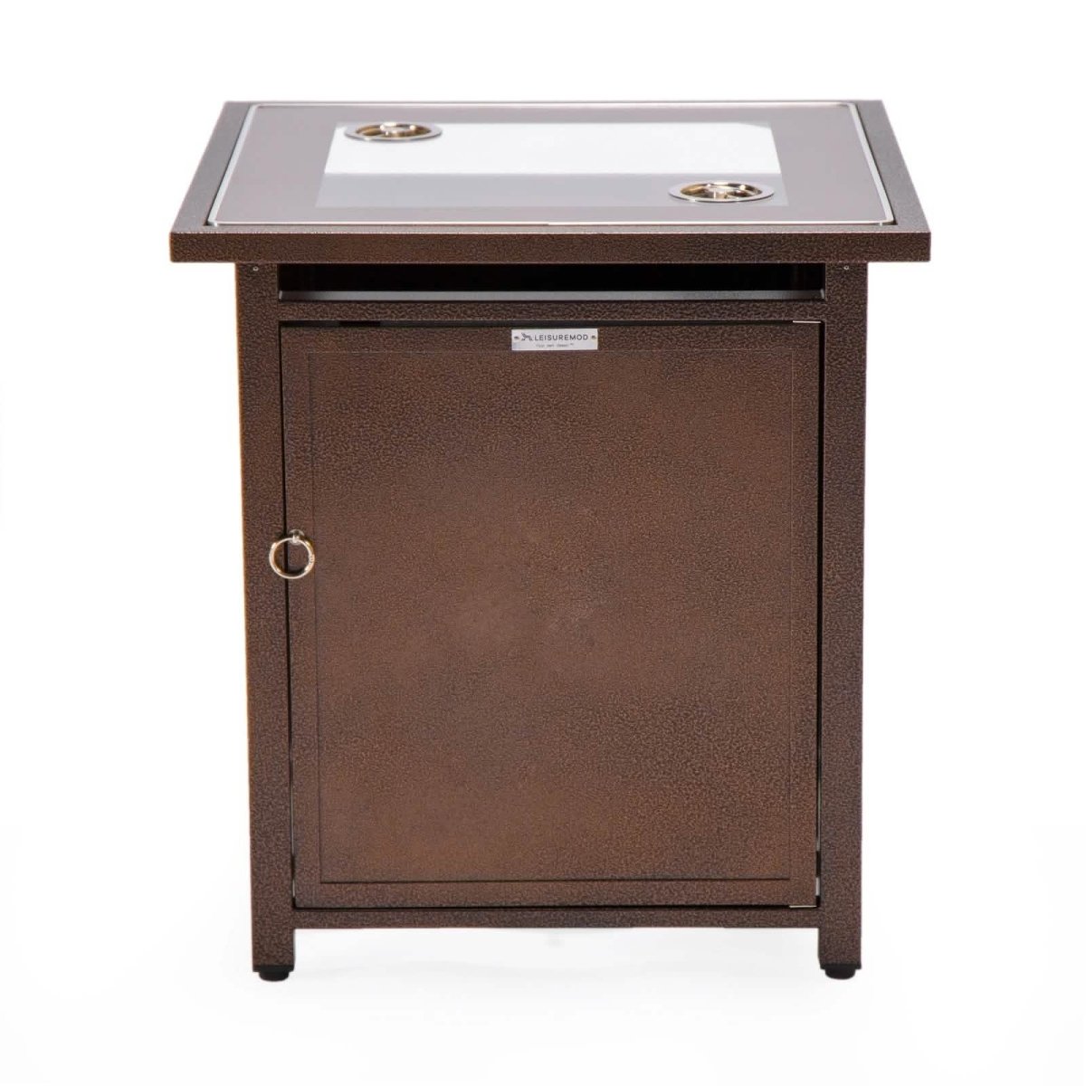 Walbrooke Outdoor Patio Square Fire Pit and Tank Holder White Fire Pits Leisuremod