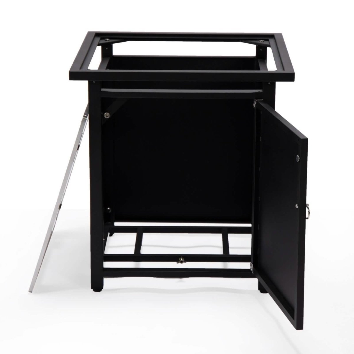 Walbrooke Outdoor Patio Square Fire Pit and Tank Holder White Fire Pits Leisuremod
