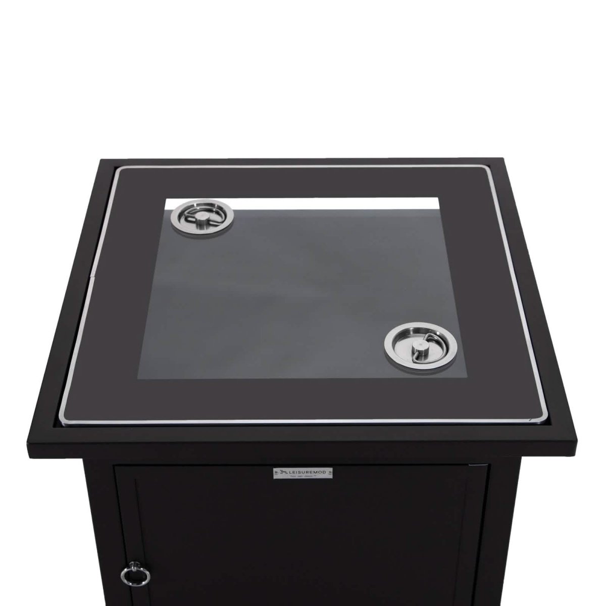 Walbrooke Outdoor Patio Square Fire Pit and Tank Holder White Fire Pits Leisuremod