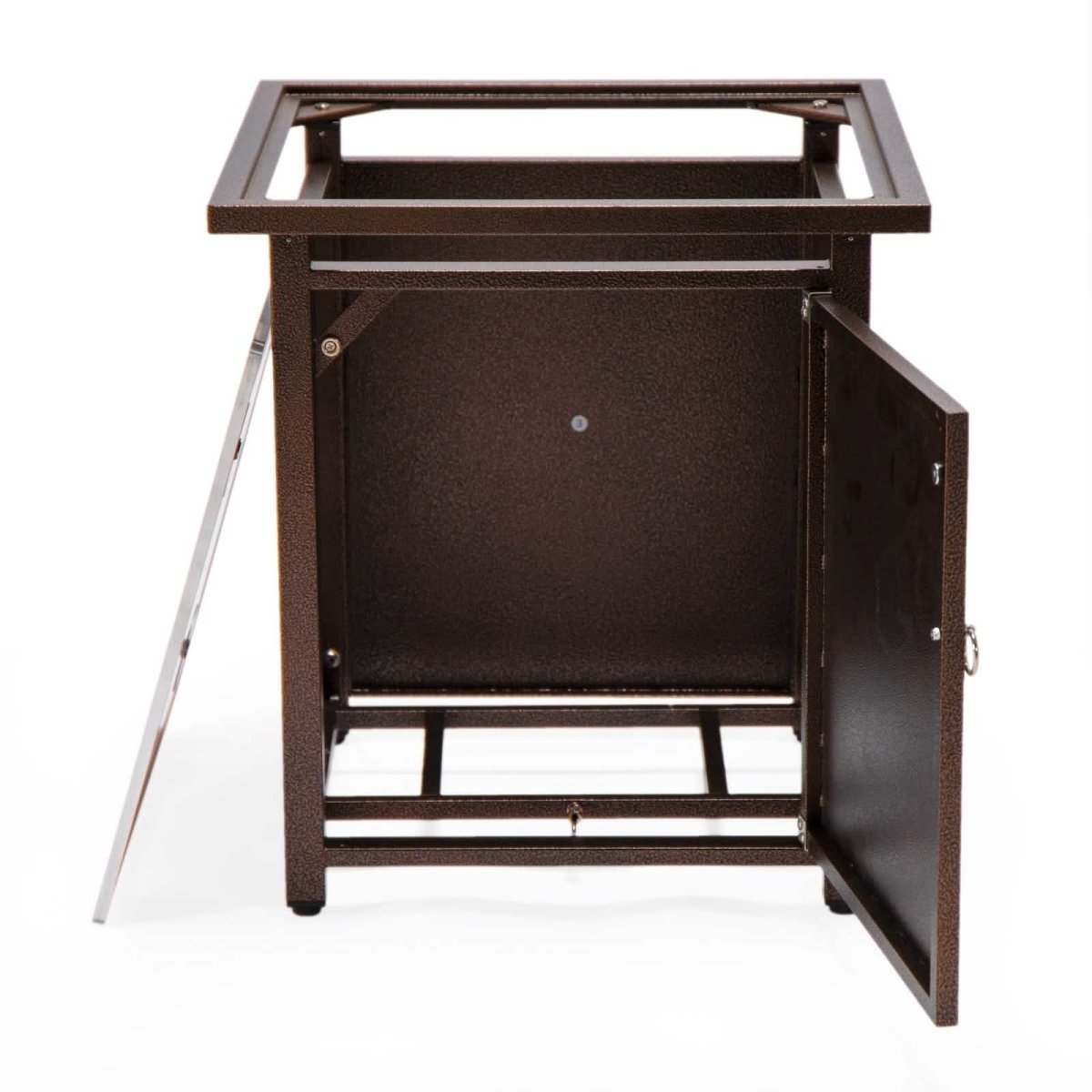 Walbrooke Outdoor Patio Square Fire Pit and Tank Holder White Fire Pits Leisuremod