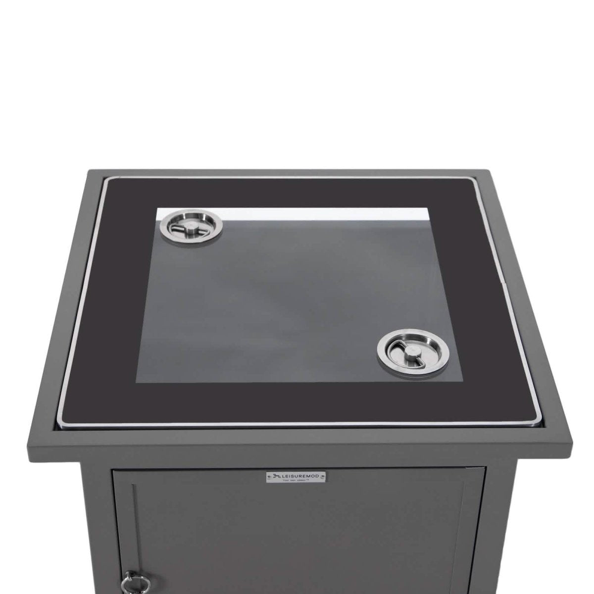 Walbrooke Outdoor Patio Square Fire Pit and Tank Holder White Fire Pits Leisuremod