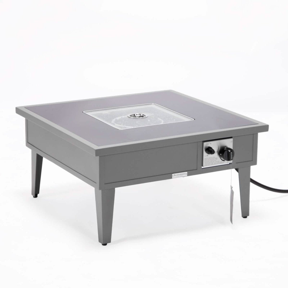Walbrooke Outdoor Patio Square Fire Pit and Tank Holder White Fire Pits Leisuremod