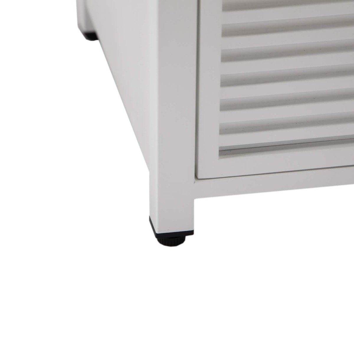 Walbrooke Outdoor Patio Square Fire Pit and Tank Holder with Slats Design White Fire Pits Leisuremod