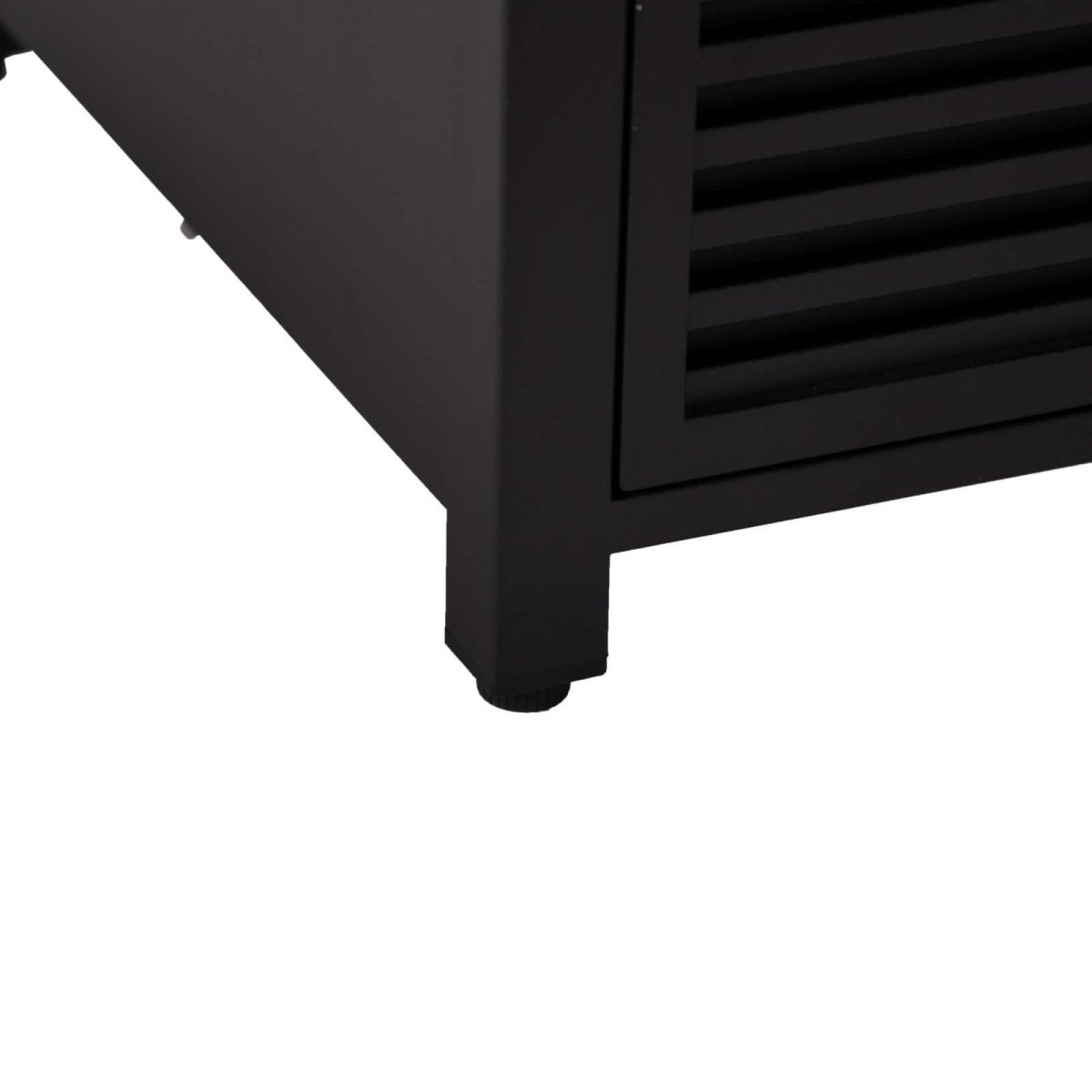 Walbrooke Outdoor Patio Square Fire Pit and Tank Holder with Slats Design White Fire Pits Leisuremod