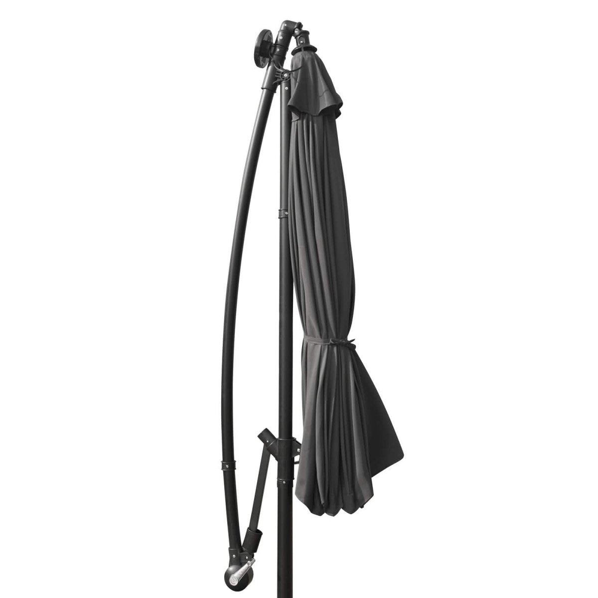 Willry Modern Outdoor 10 Ft Offset Cantilever Hanging Patio Umbrella With Solar Powered LED