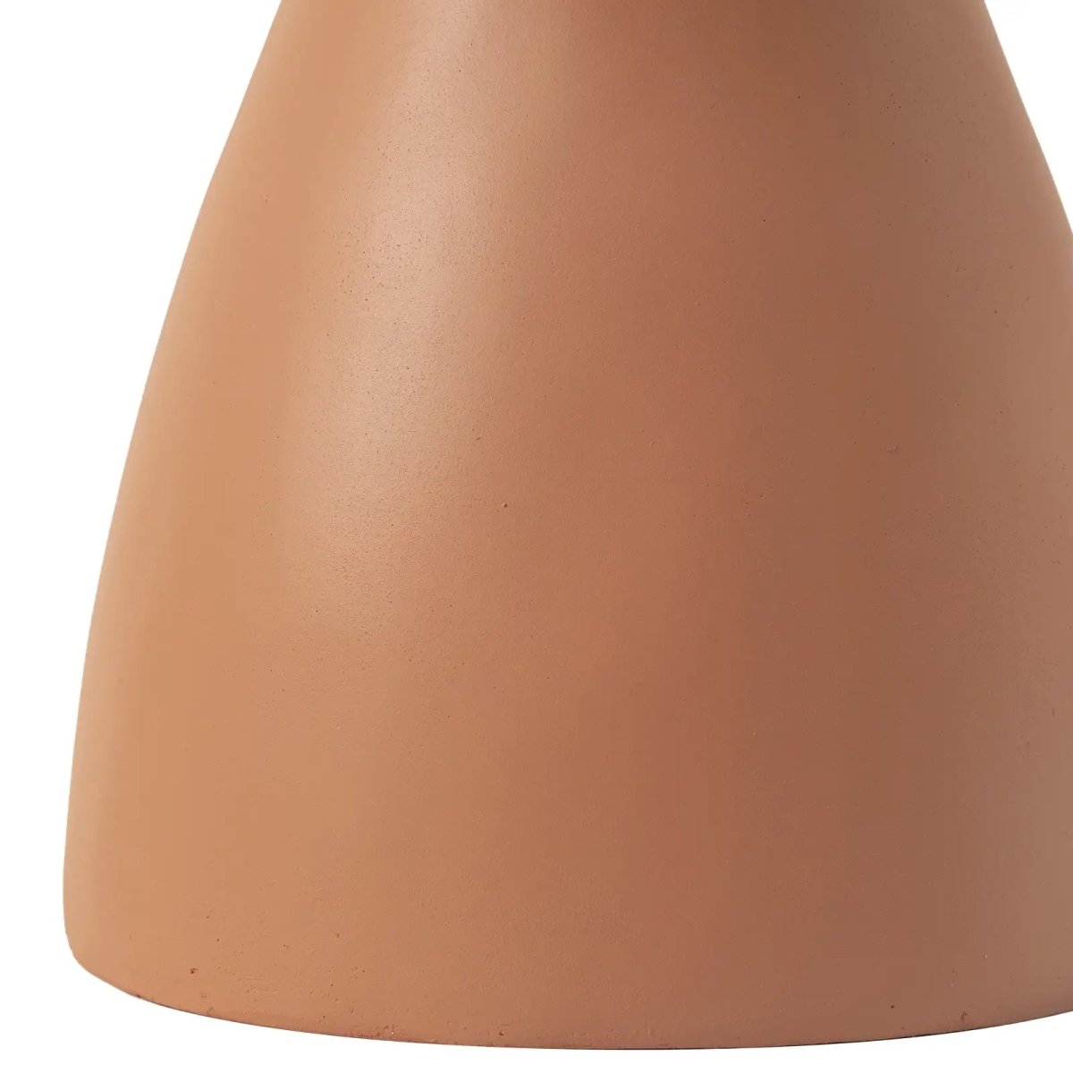 Wisp 16" Modern Wide Round Fiberstone Hourglass Design Side Table - Stylish Accent End Table