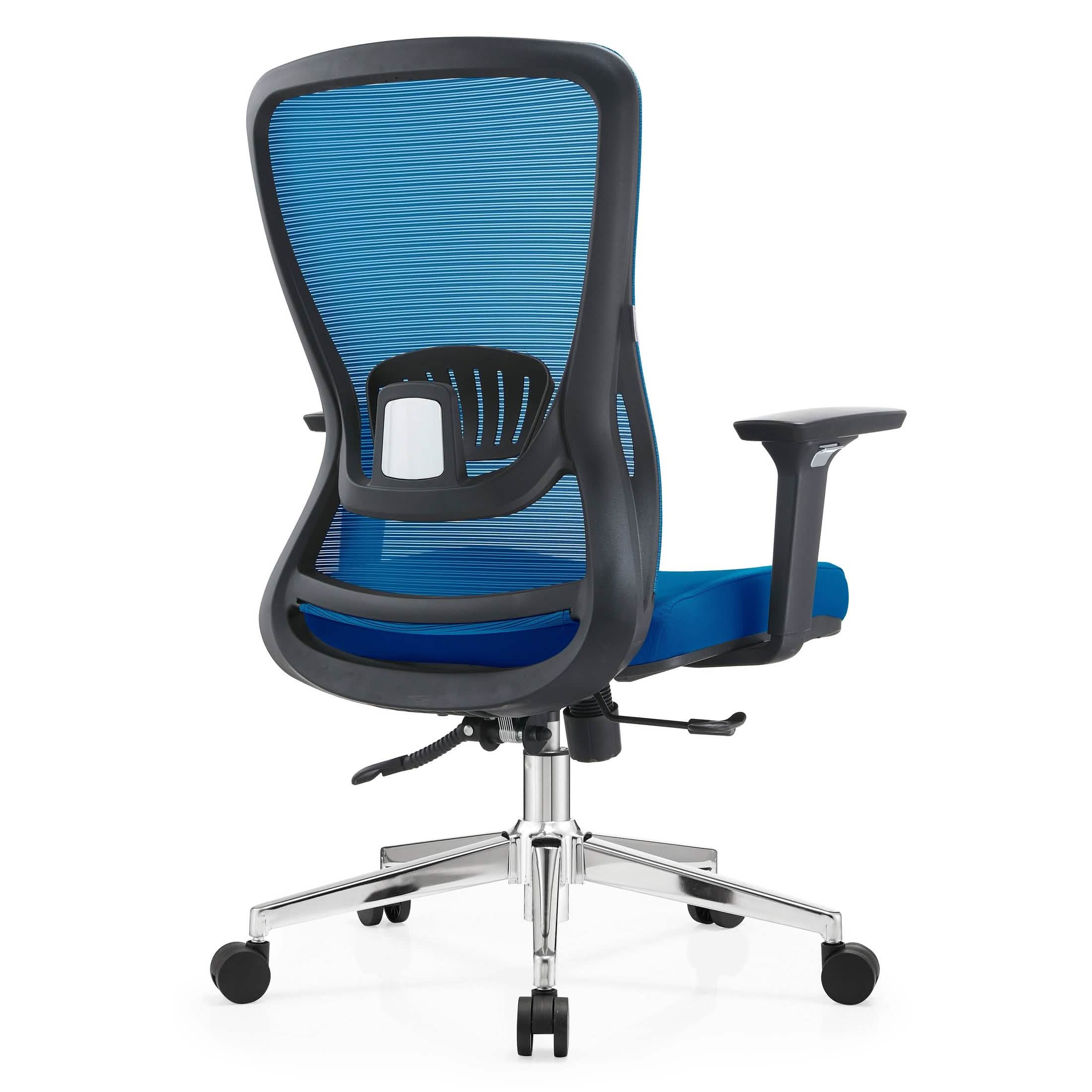 Adorit Series Ergonomic Office Chair with Mesh Back and Upholstered Seat Blue Office Chair Your Vendor Name