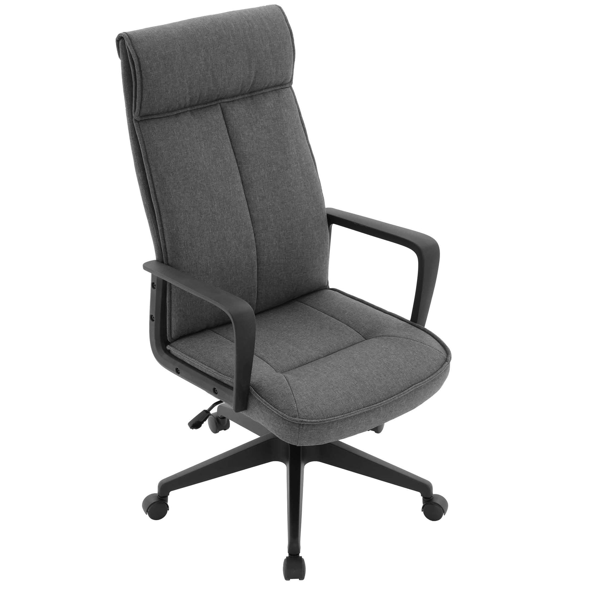 Aiaria Ergonomic High-Back Leather Office Chair with Adjustable Height, Swivel, Tilt, and Double Wheel Casters Charcoal Office Chair Your Vendor Name