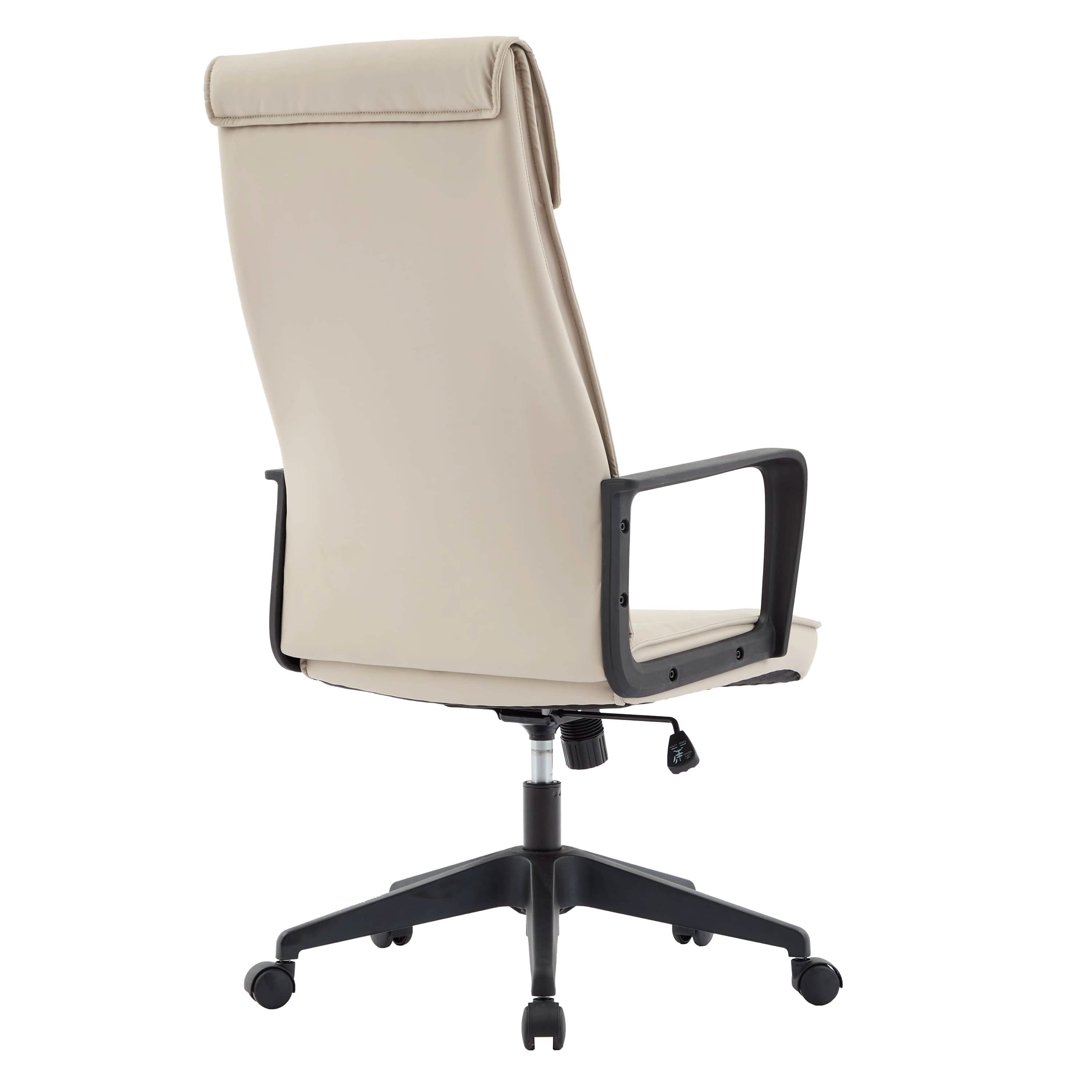 Aiaria Ergonomic High-Back Leather Office Chair with Adjustable Height, Swivel, Tilt, and Double Wheel Casters Tan Office Chair Your Vendor Name